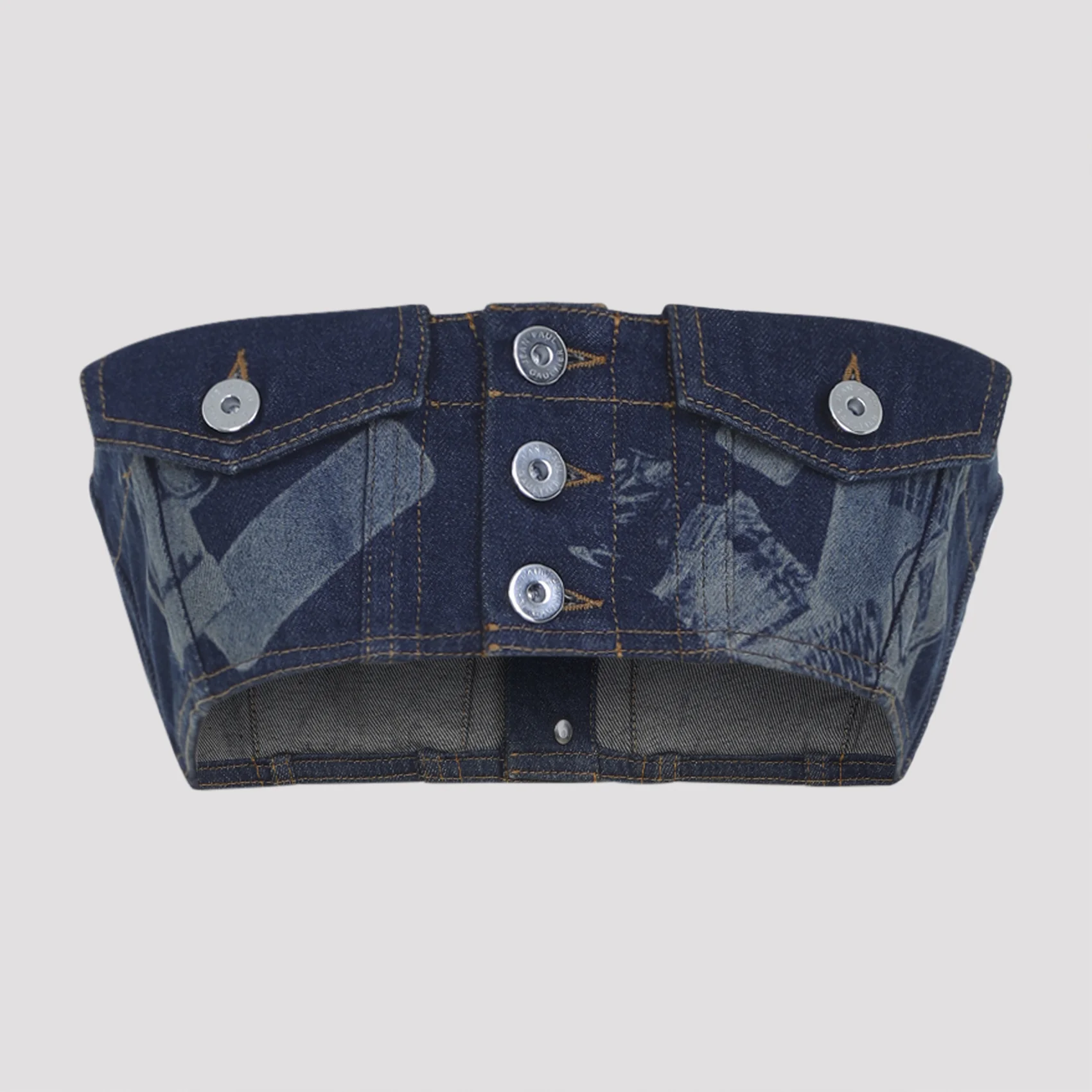Jean Paul Gaultier Denim Bra Top - Image 3