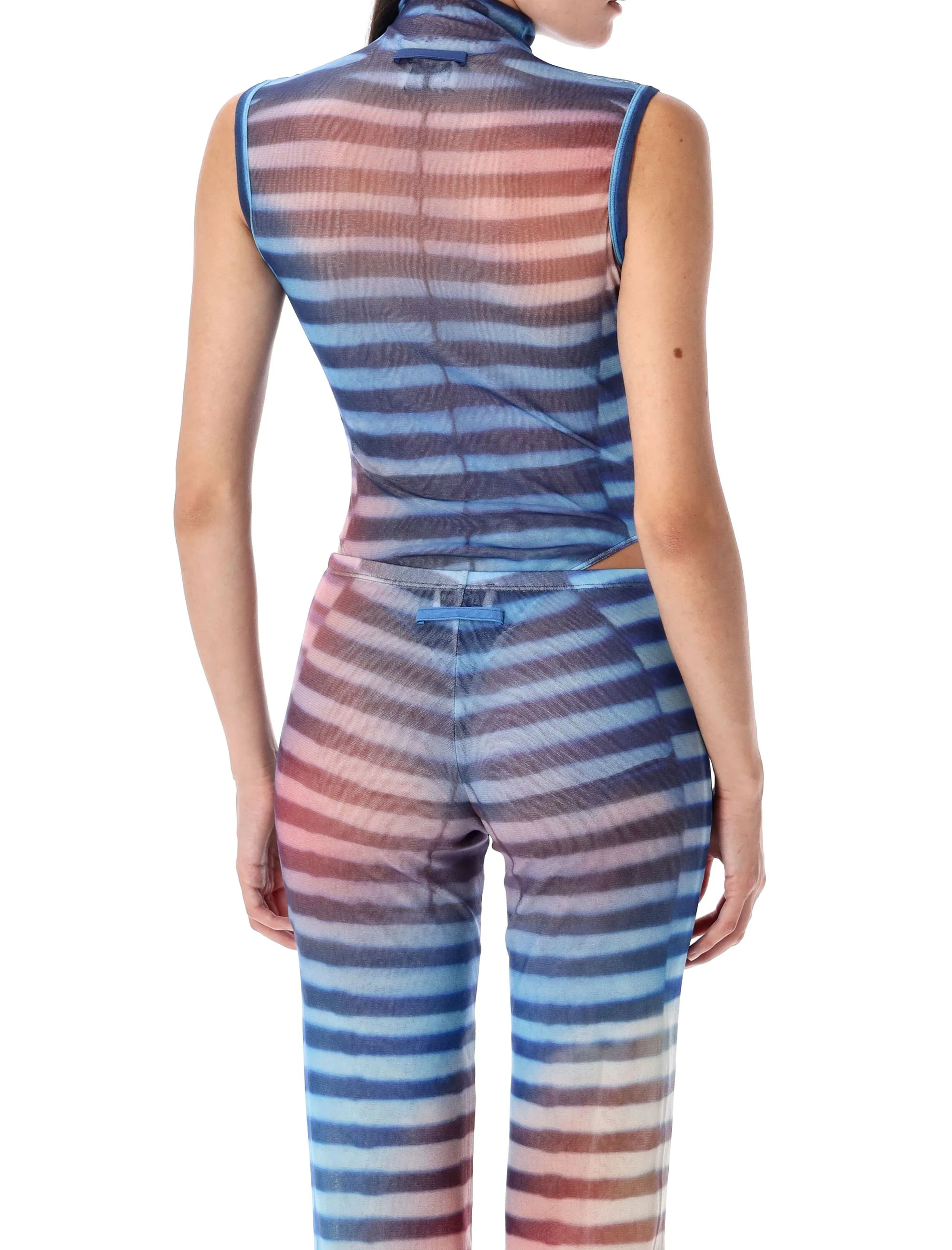 Jean Paul Gaultier High Neck Sleeveless Bodysuit - Size S - Image 2