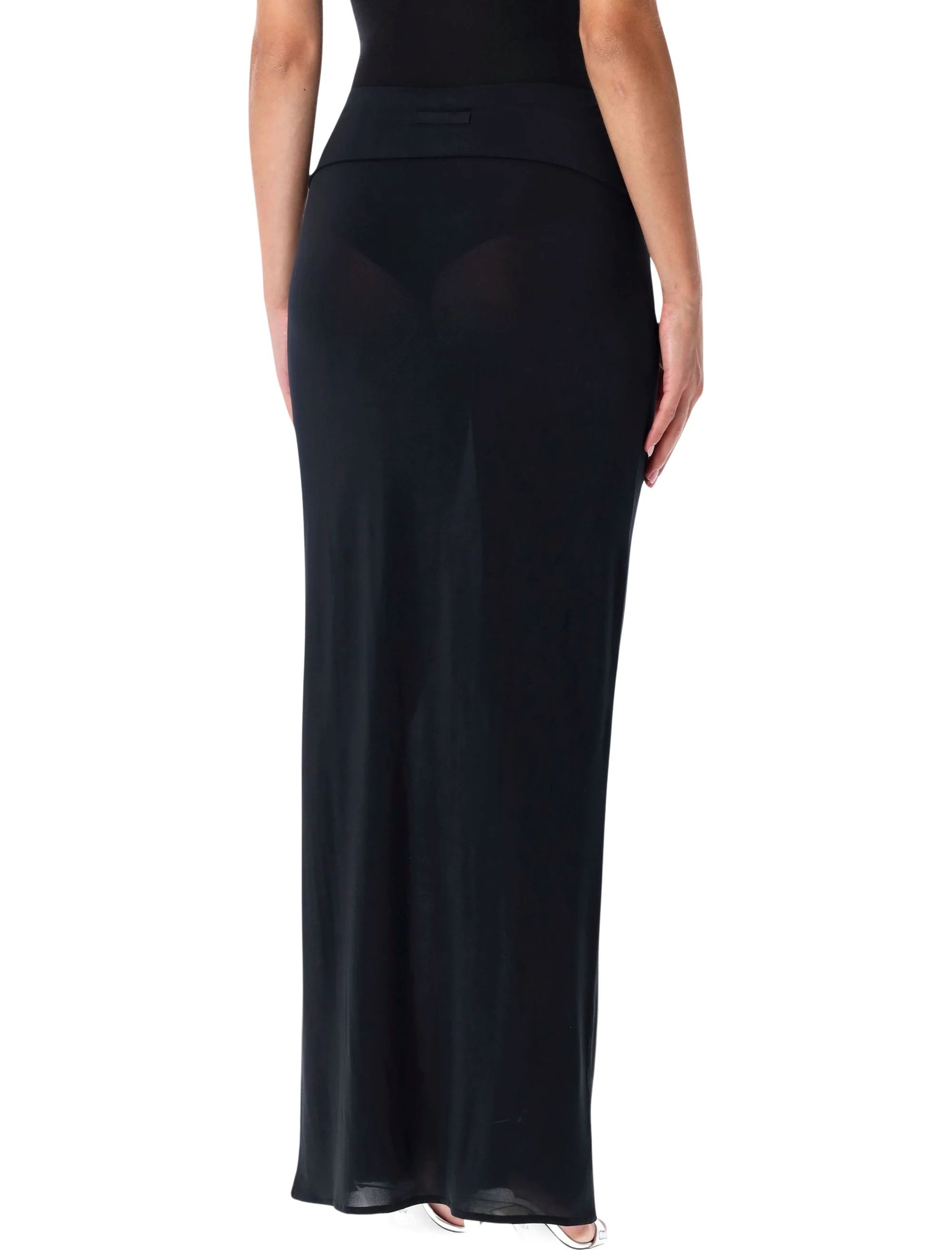 JEAN PAUL GAULTIER Long Sheer Skirt with Lingerie Details - Image 2