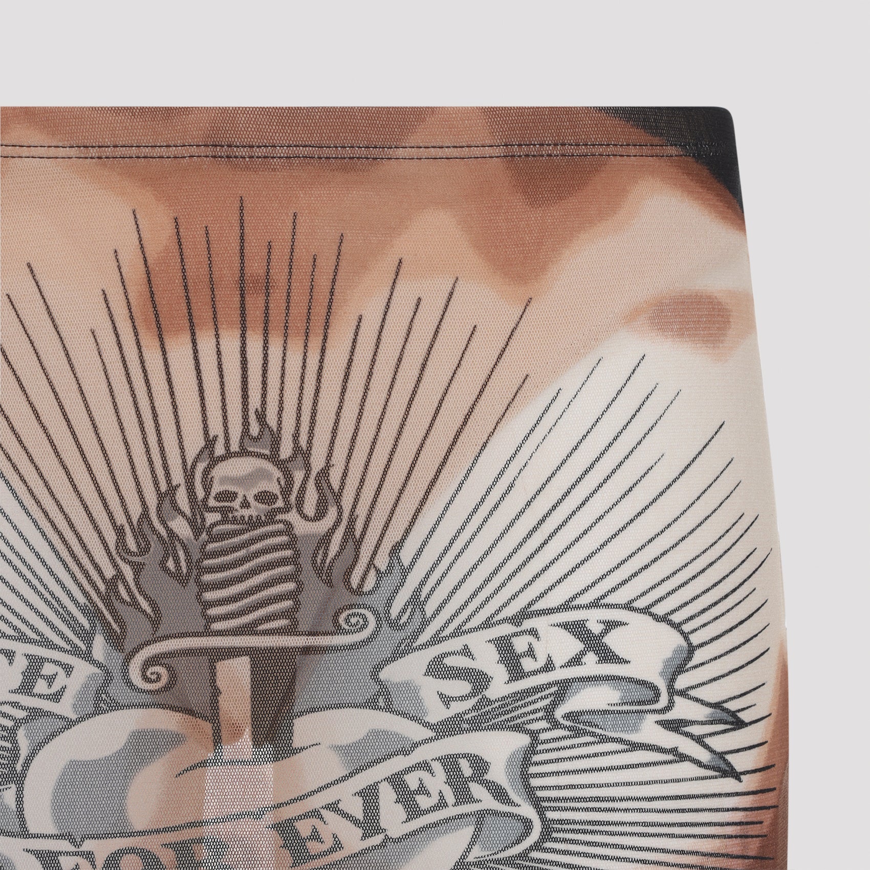 Jean Paul Gaultier MIDI SKIRT - SAFE SEX TATTOO - Image 5