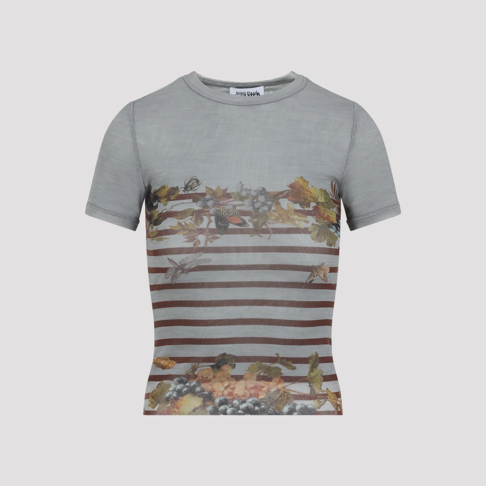 Jean Paul Gaultier Striped Floral-print T-shirt