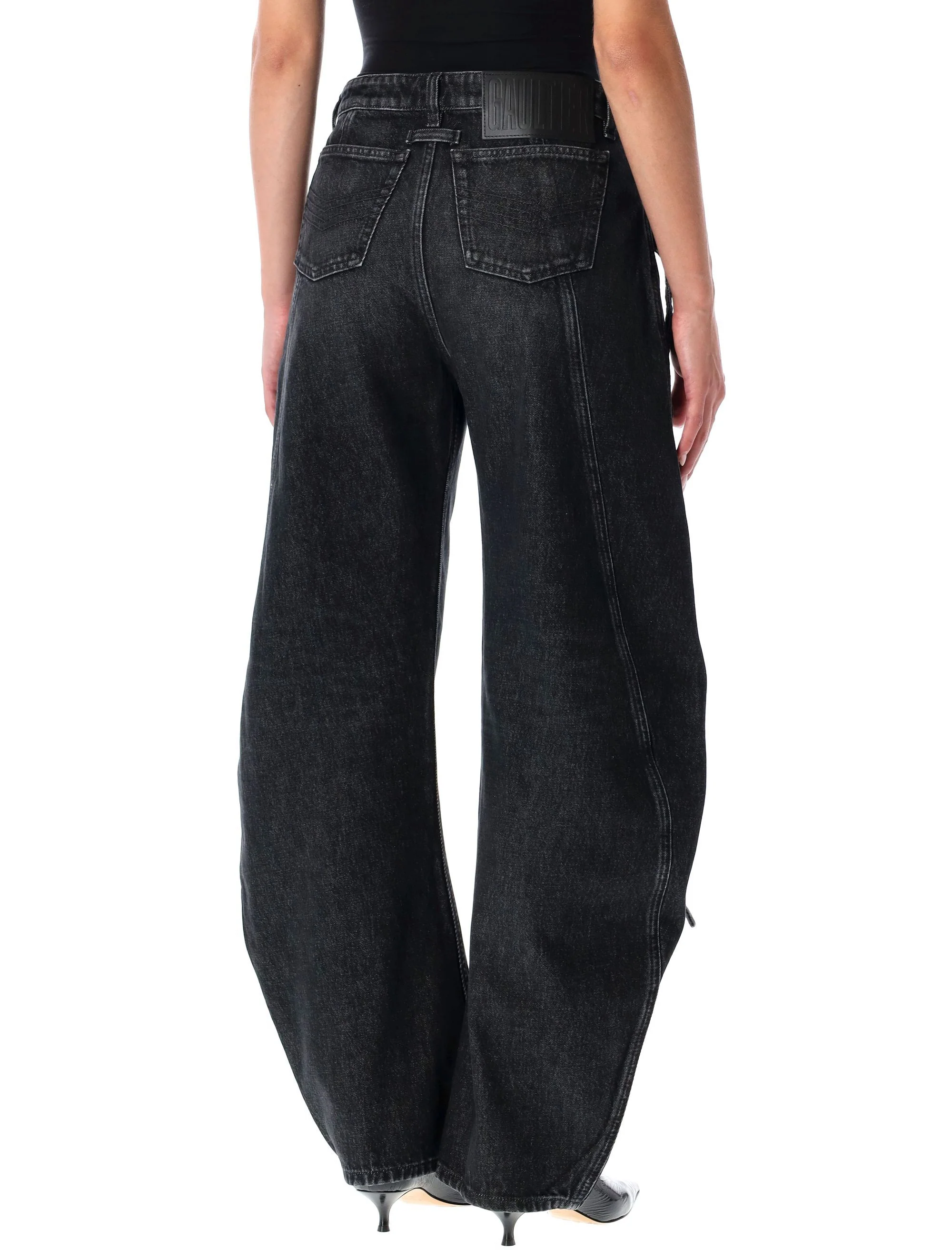 Jean Paul Gaultier Vintage Black High-Waisted Jeans - Image 2
