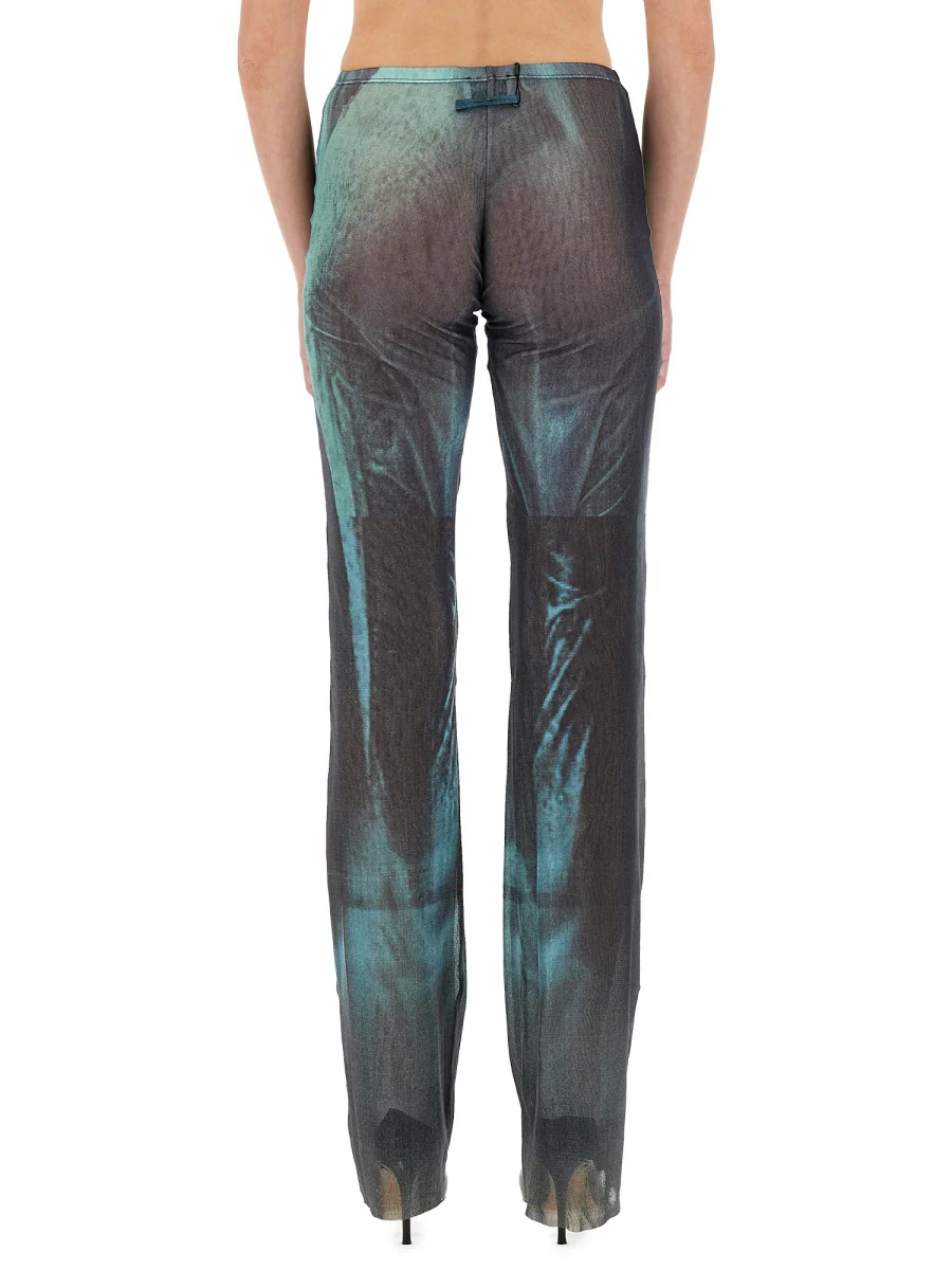 JEAN PAUL GAULTIER Women Mesh Printed "Water" Trouser - Image 3