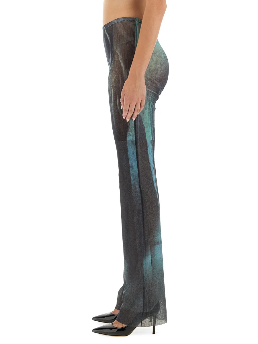 JEAN PAUL GAULTIER Women Mesh Printed "Water" Trouser - Image 4