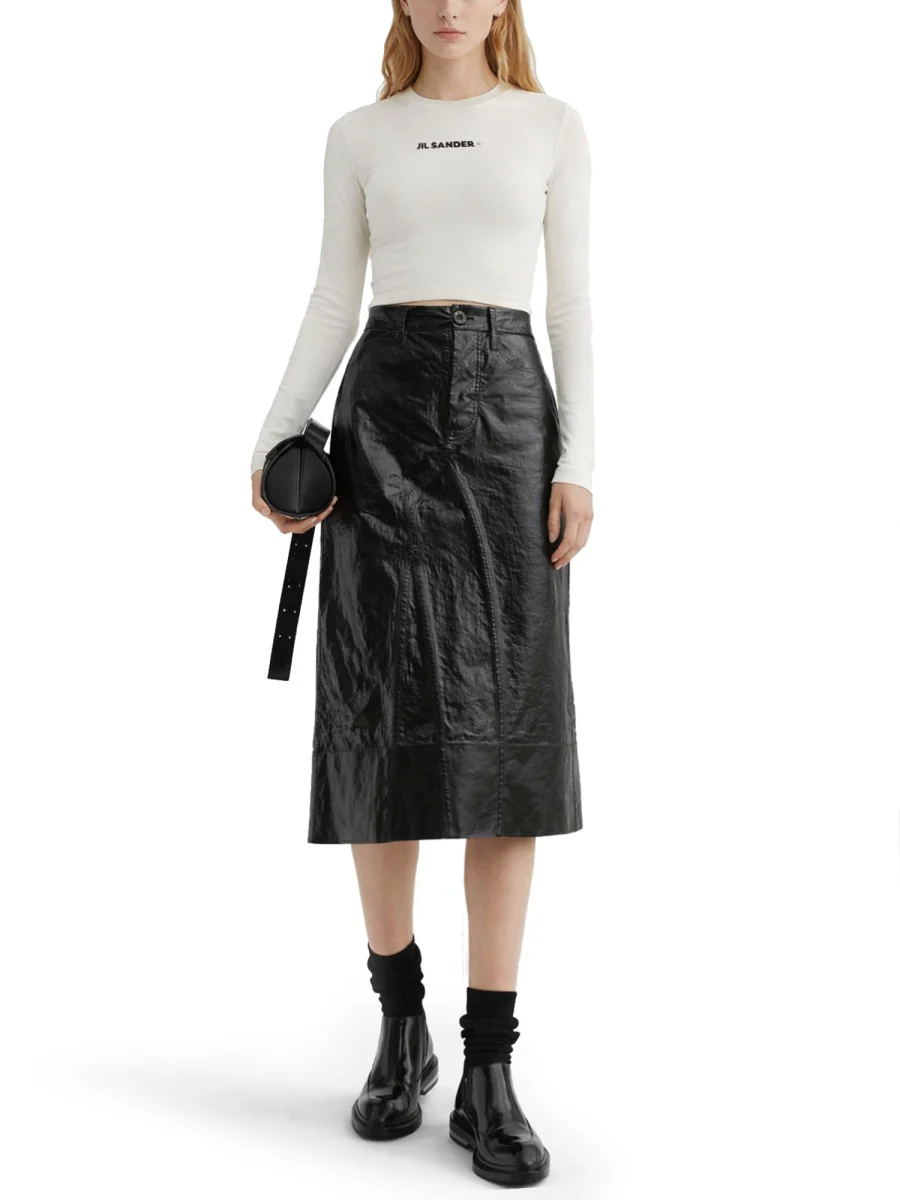 JIL SANDER Cropped Top with Logo - Image 3