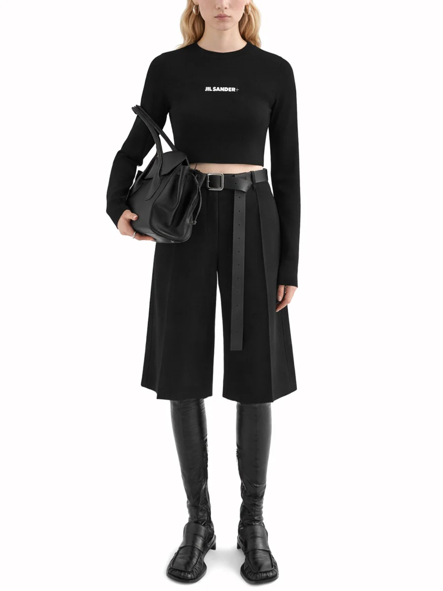 JIL SANDER Cropped Top with Logo - Image 5