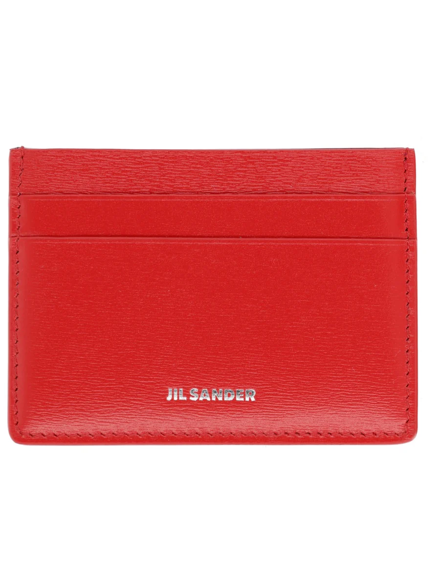 Jil Sander Elegant Mini Black Calfskin Leather Wallet