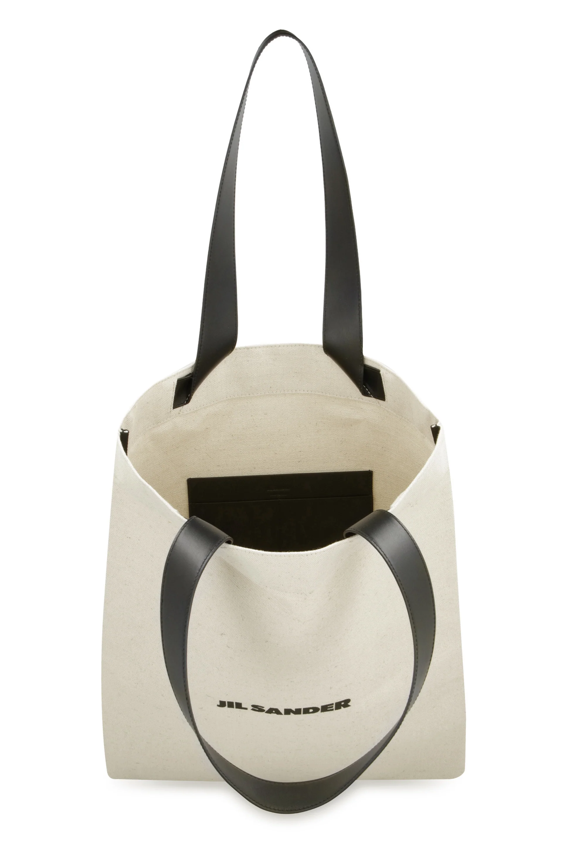 JIL SANDER Linen Bag with Front Logo Print - Image 4