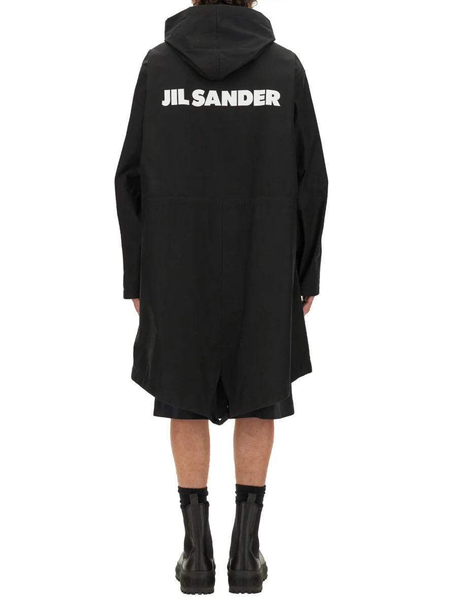 JIL SANDER Logo Parka Coat - Image 3