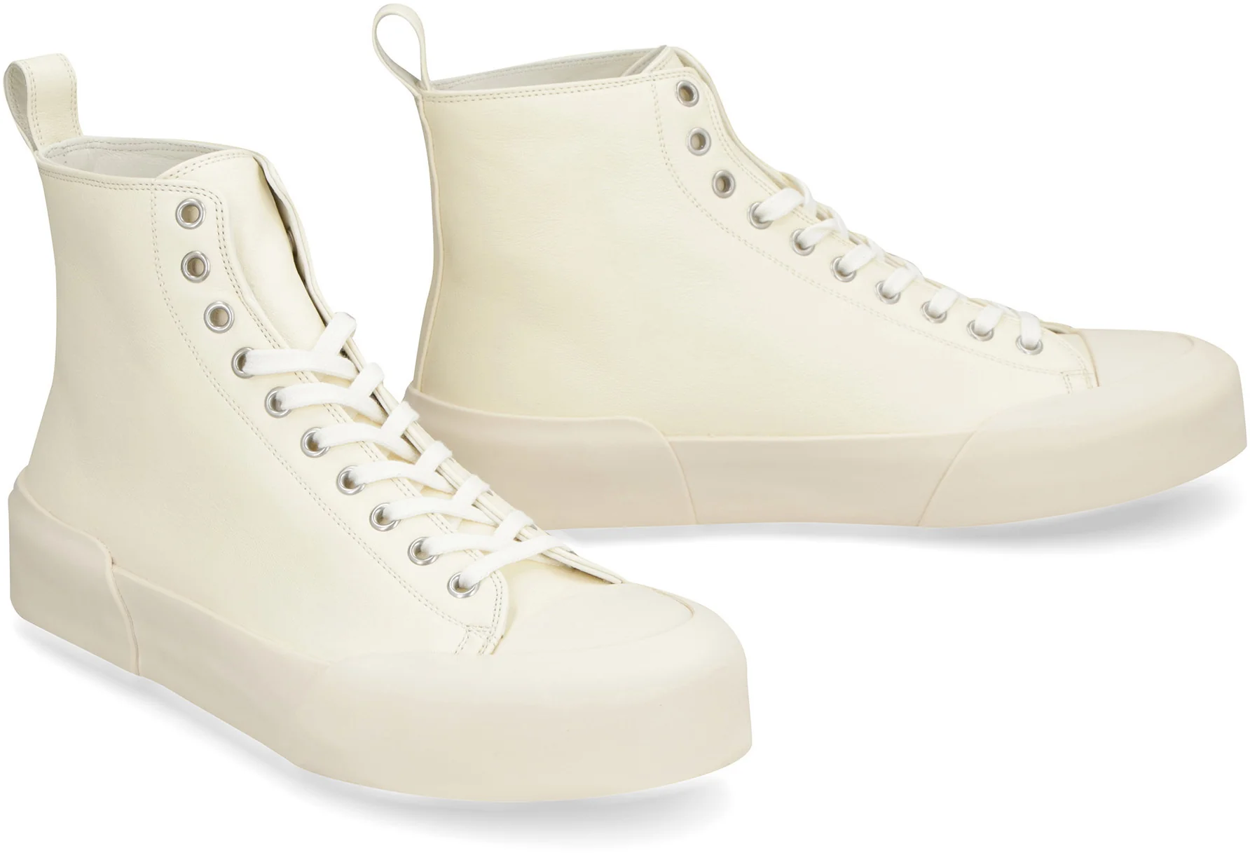 JIL SANDER Monochrome High-top Sneakers - Image 7