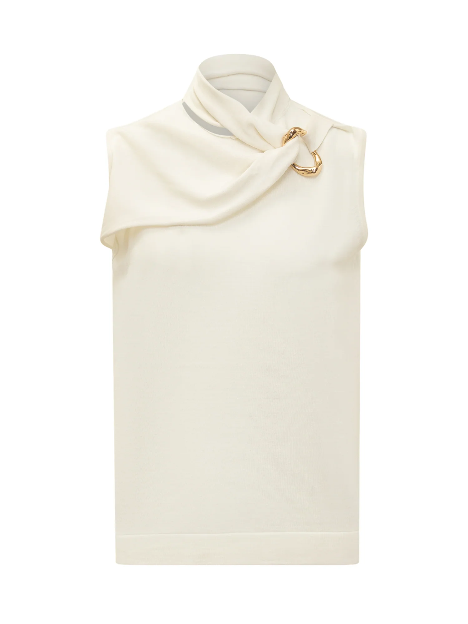 Jil Sander Sleek Wool Crop Top for SS24