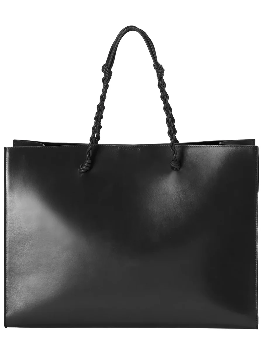 JIL SANDER Tangle Knotted Handle Embossed Logo Tote - Image 2