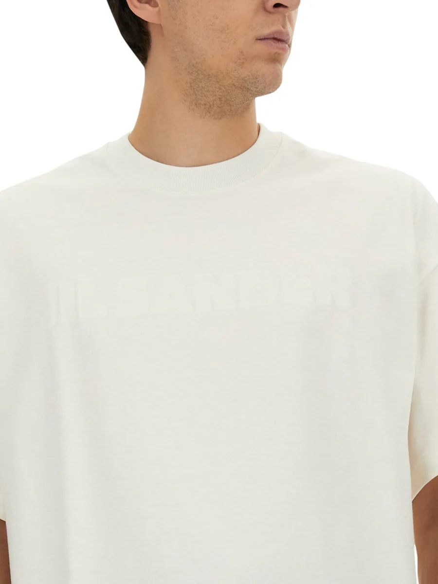 Jil Sander White Cotton T-shirt - Image 4