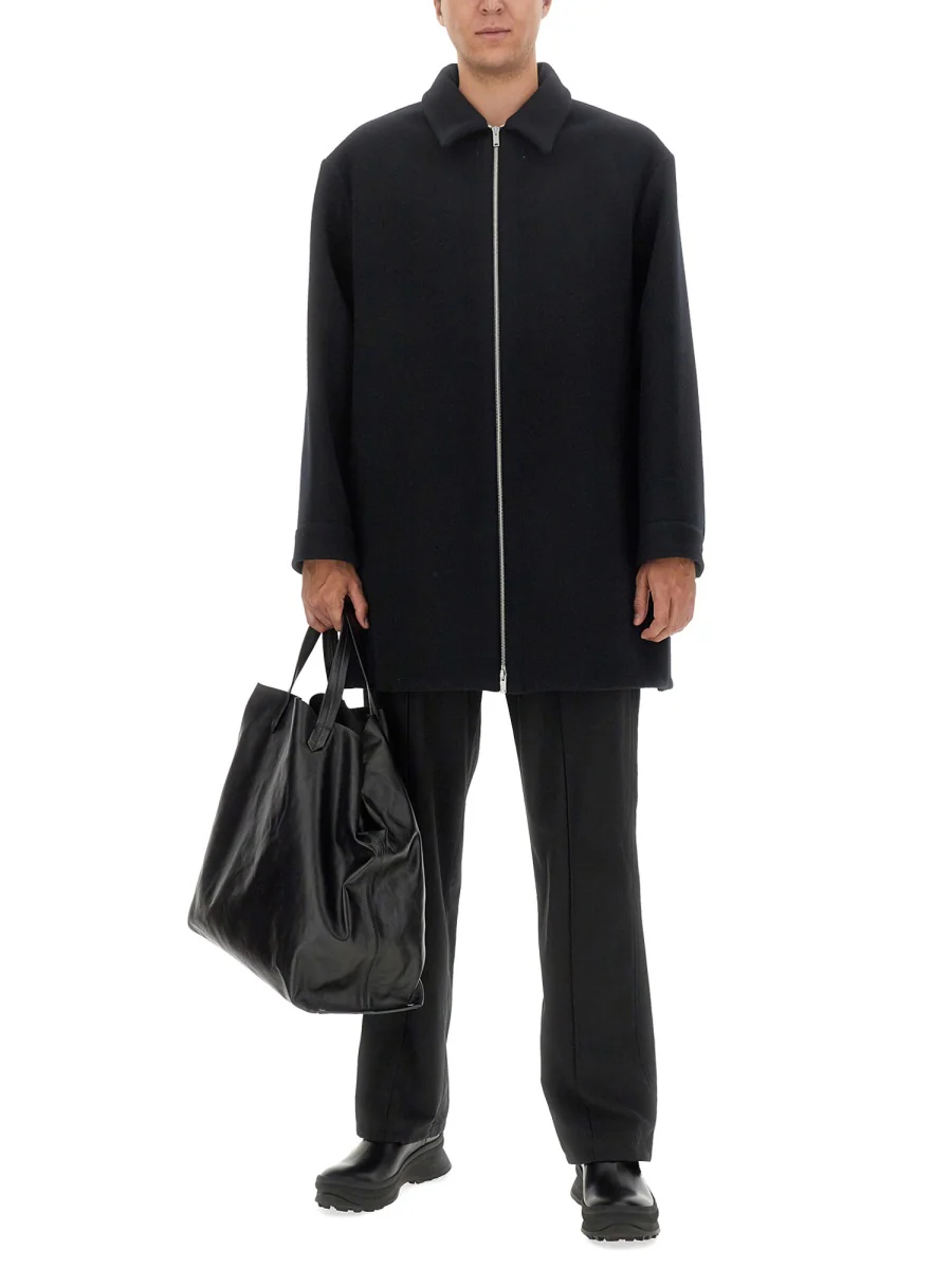 JIL SANDER Zip-Up Wool Coat - Image 2