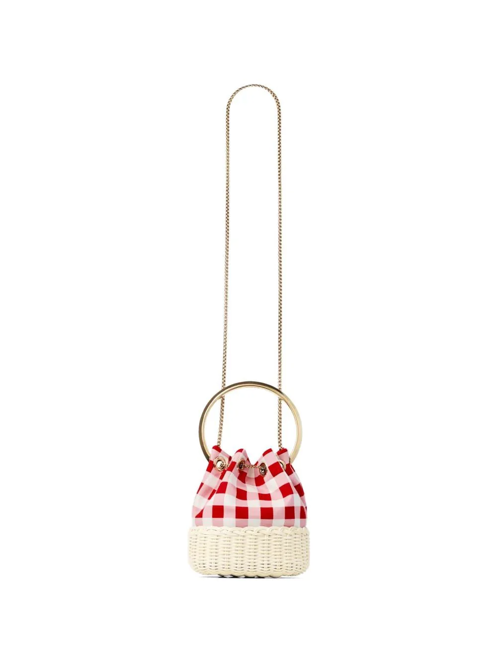 JIMMY CHOO BON BON | Mirror Fabric Mini Bag with Metal Handle - Image 3