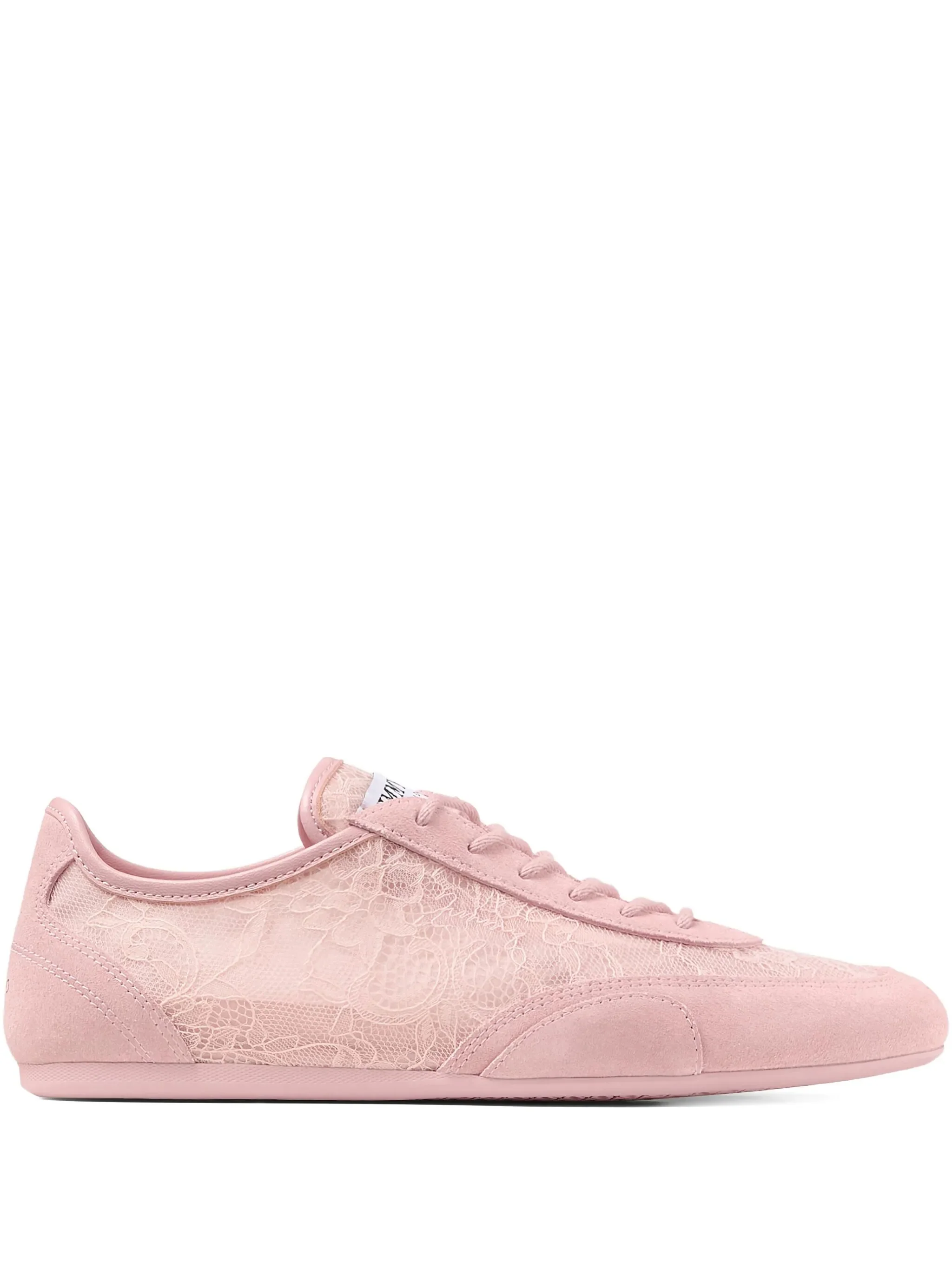 Jimmy Choo Floral Silk-Infused Sneakers with Rubber Sole