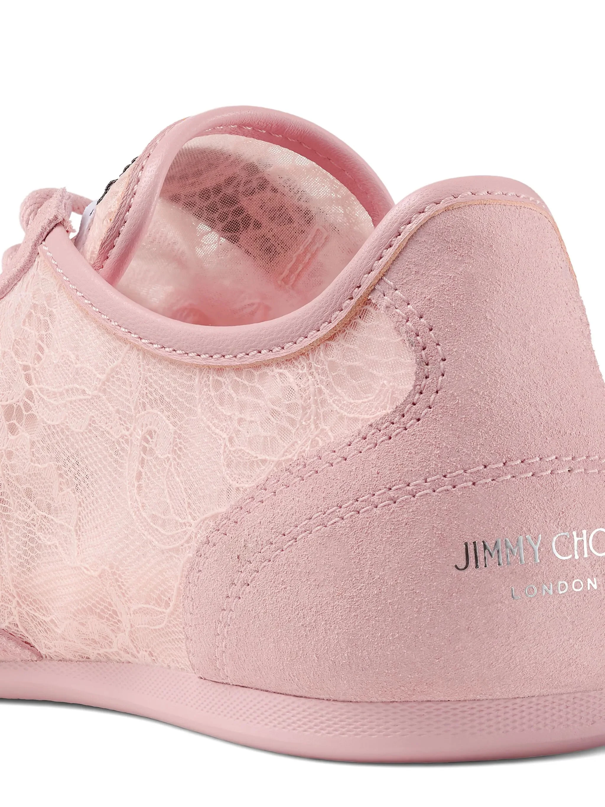 Jimmy Choo Floral Silk-Infused Sneakers with Rubber Sole - Image 4