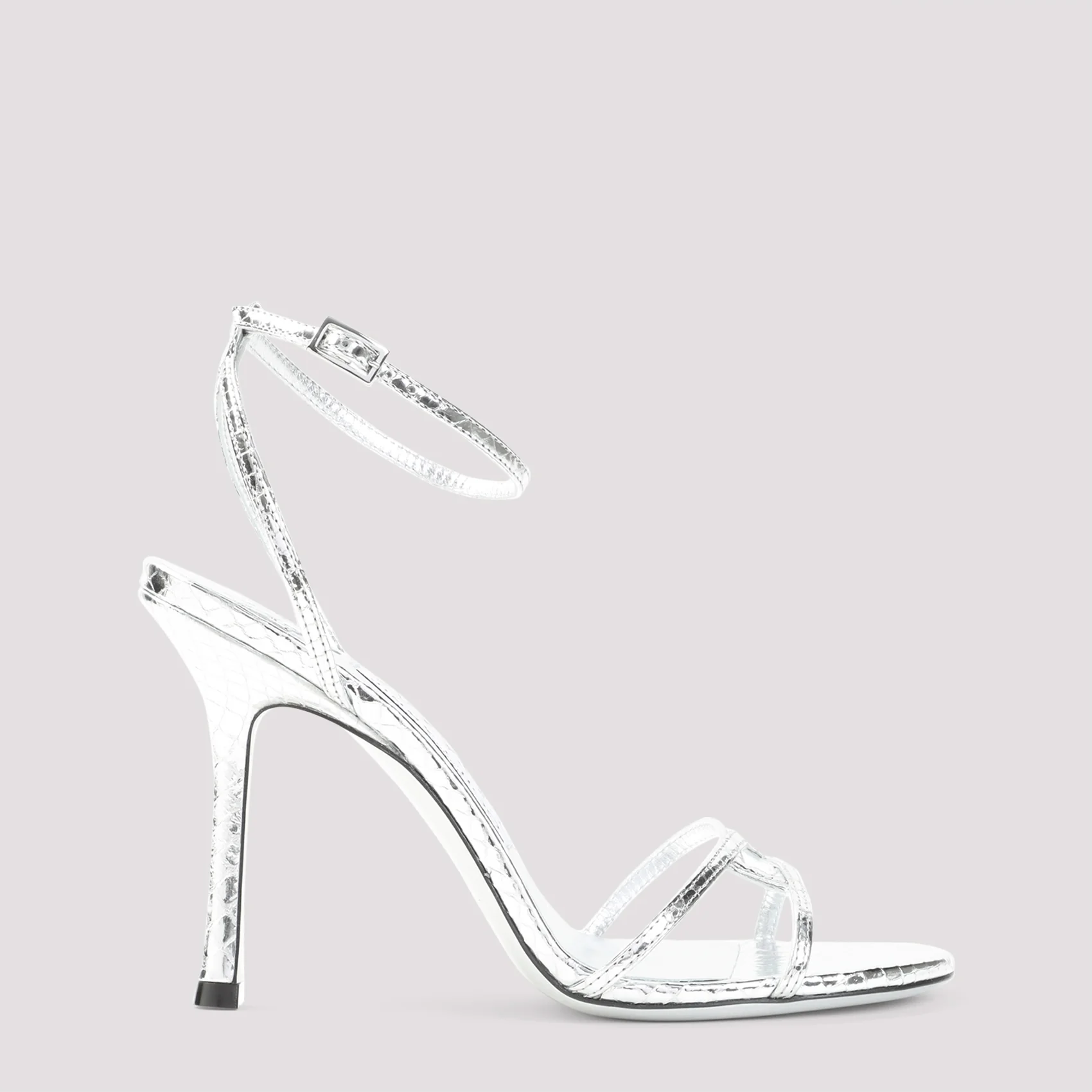 Jimmy Choo Leather 1998 Leo Candy Wrap Sandals - Image 7