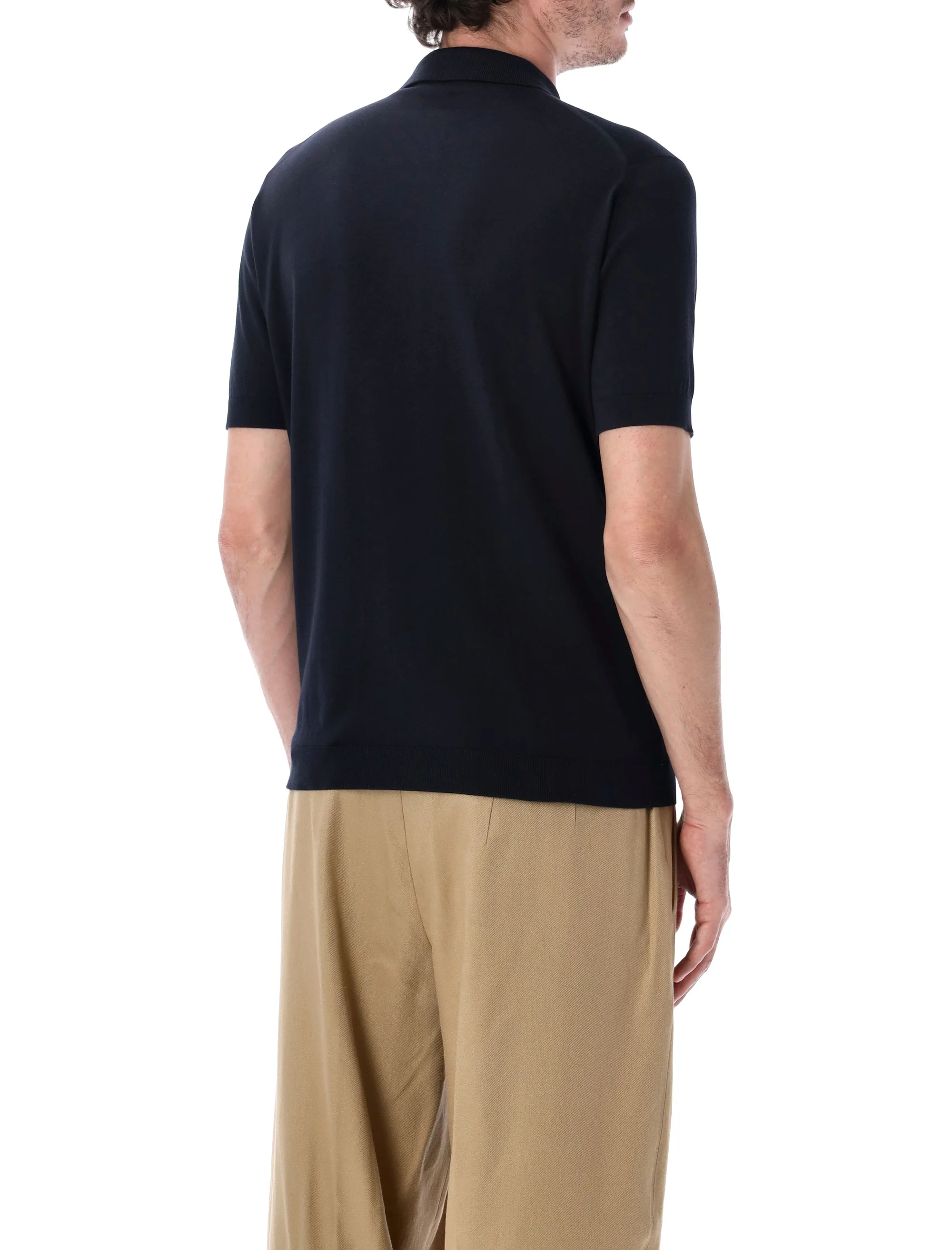 John Smedley Signature Knit Polo Shirt - Size L - Image 2
