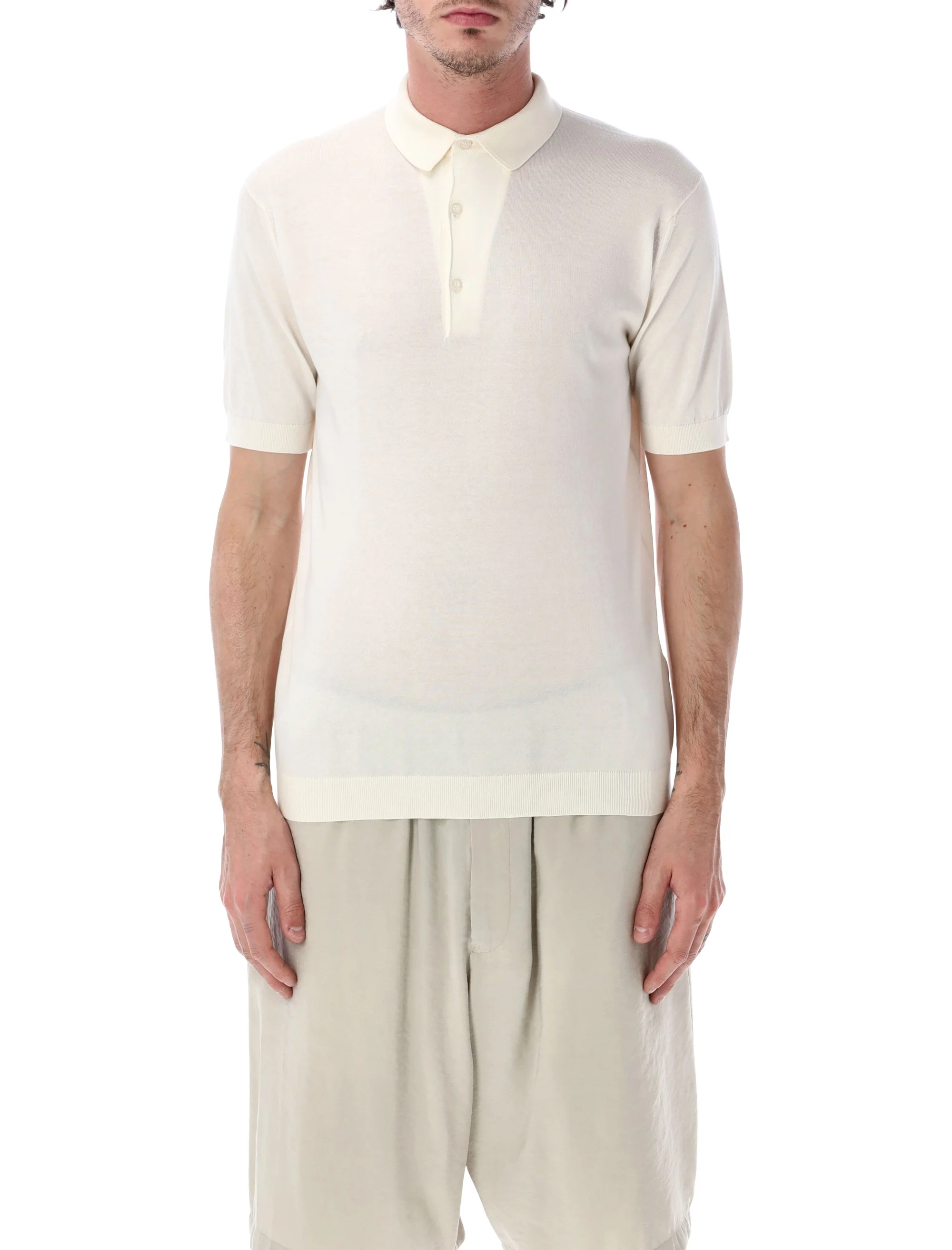 John Smedley Timeless Cotton Polo Shirt - Size L