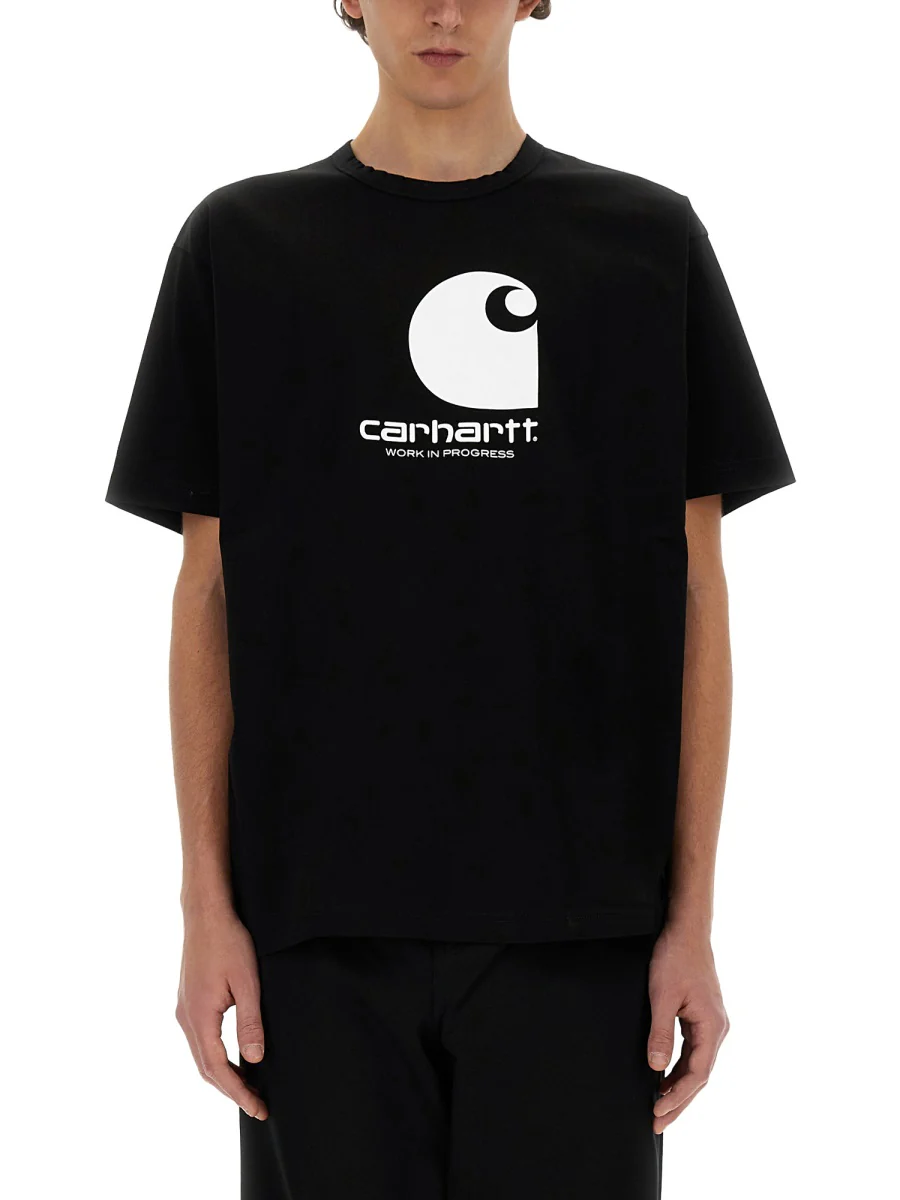 JUNYA WATANABE MAN High-density Cotton Jersey Product Print Carhartt Double Name