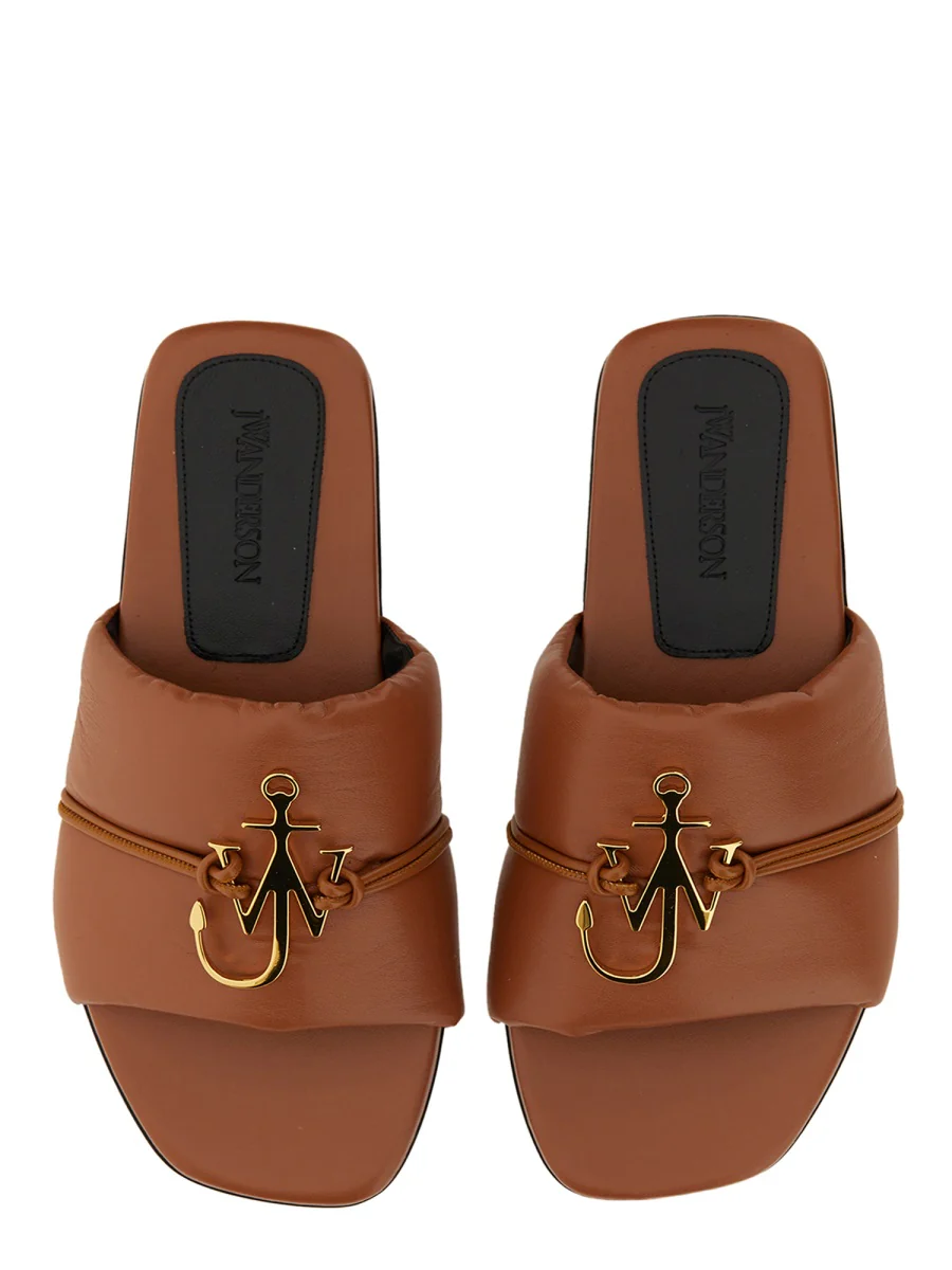 Jw Anderson Slide Sandal with Logo - Women’s Comfortable 1 cm Heel - Image 2