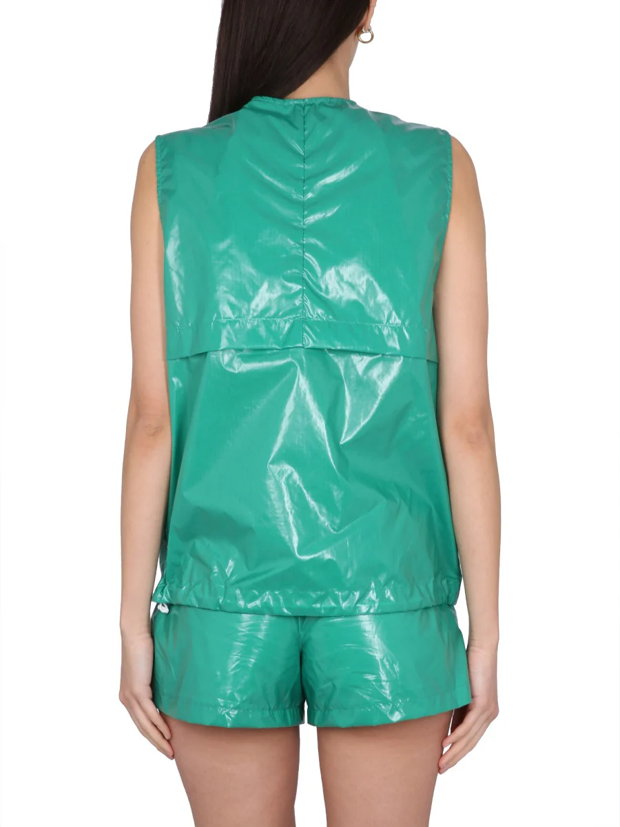 K-way Unisex V-Neck Zipper Closure Mini Vest - Image 3