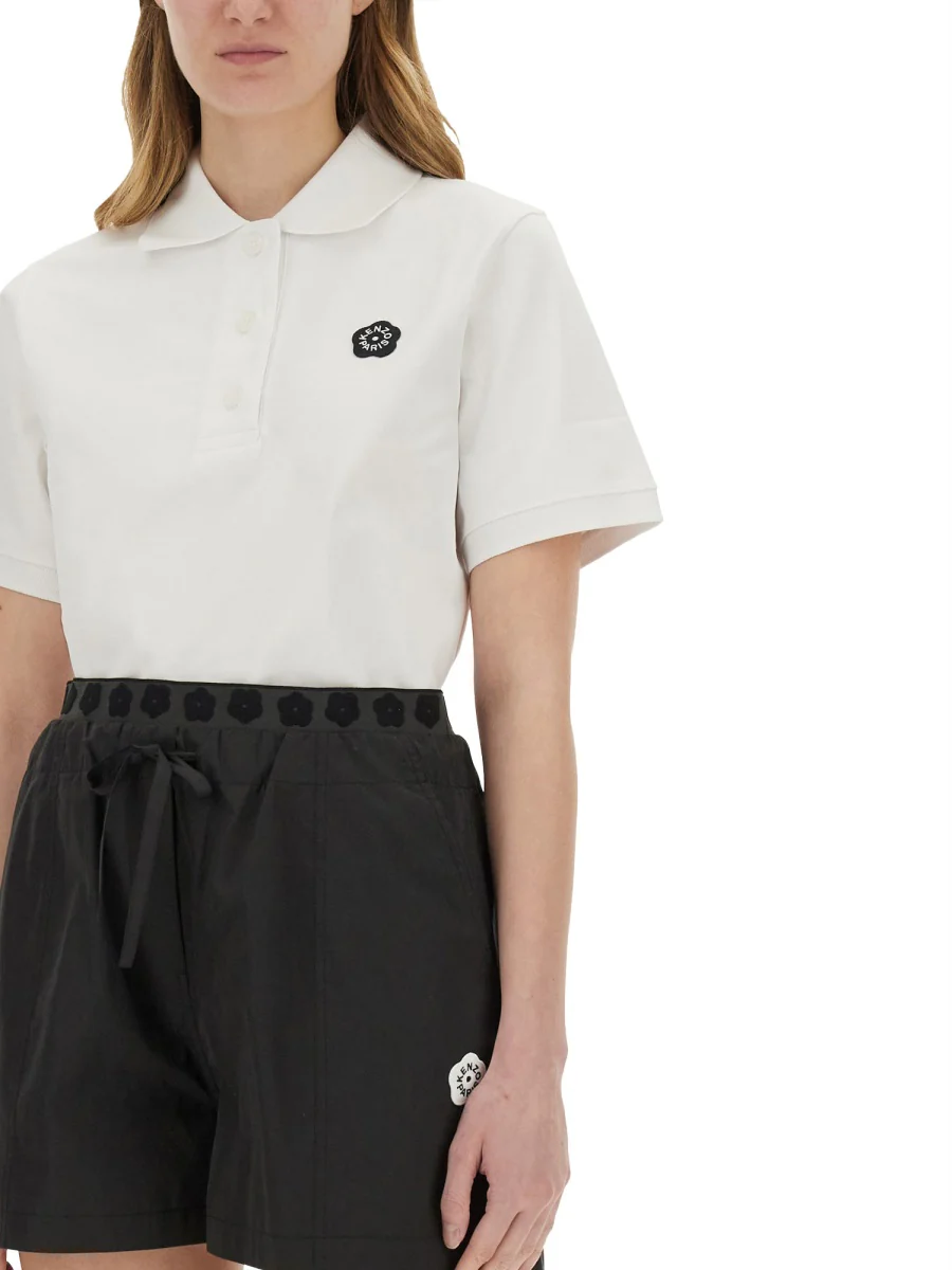 KENZO 'Boke Flower 2.0' Embroidered Polo in Cotton - Image 4