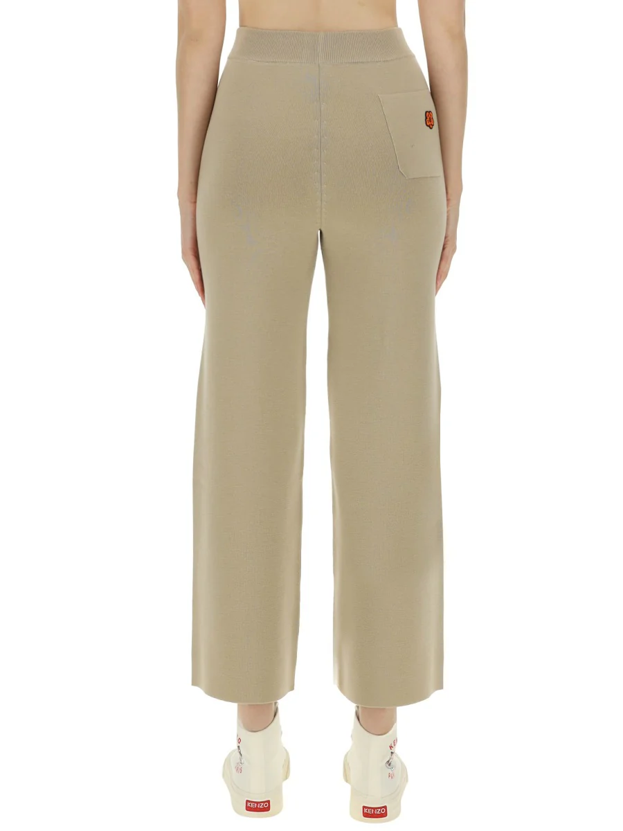 KENZO 'Boke Flower' Embroidered Pants in Wool - Image 4
