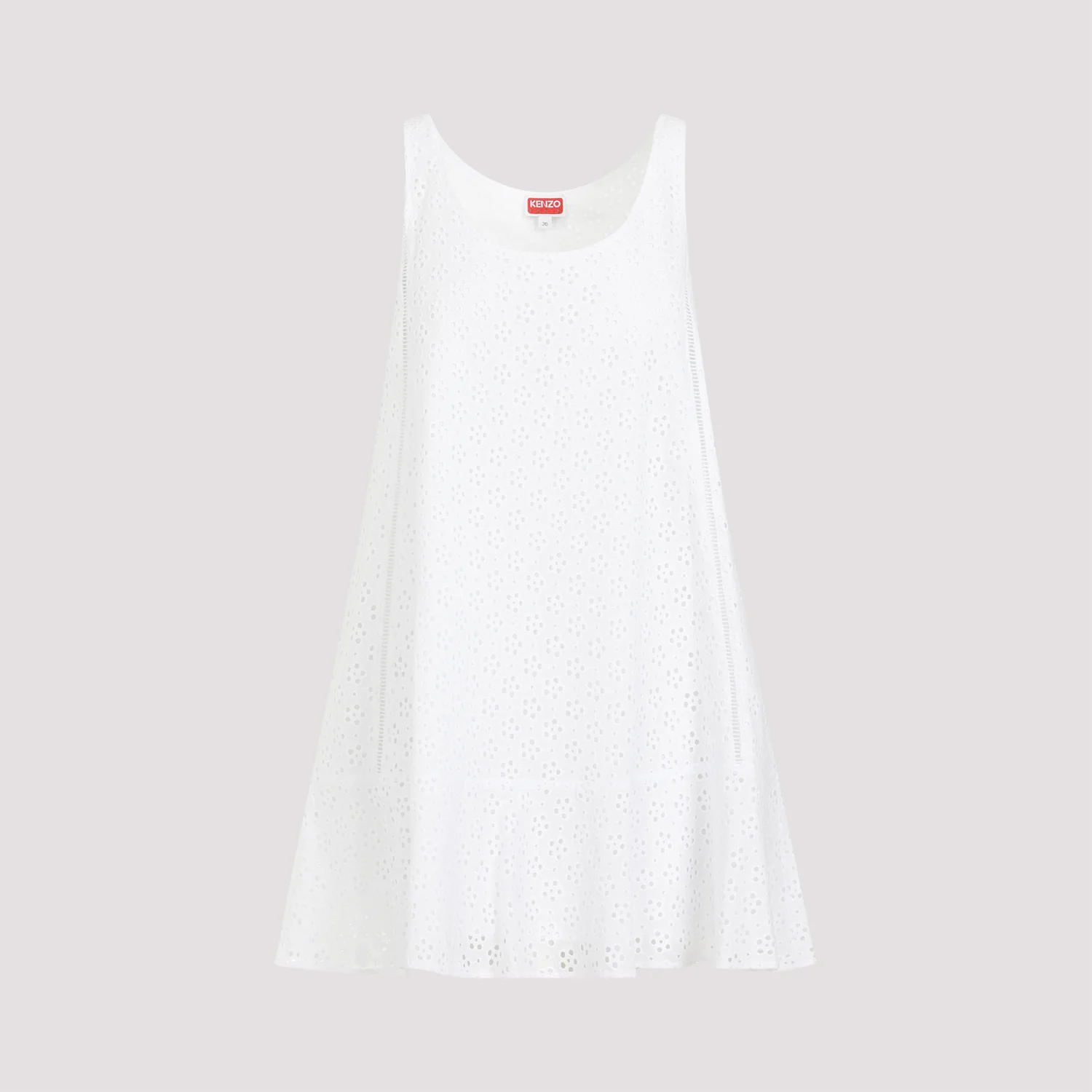 Kenzo Broderie-anglaise Sleeveless Minidress - Image 3
