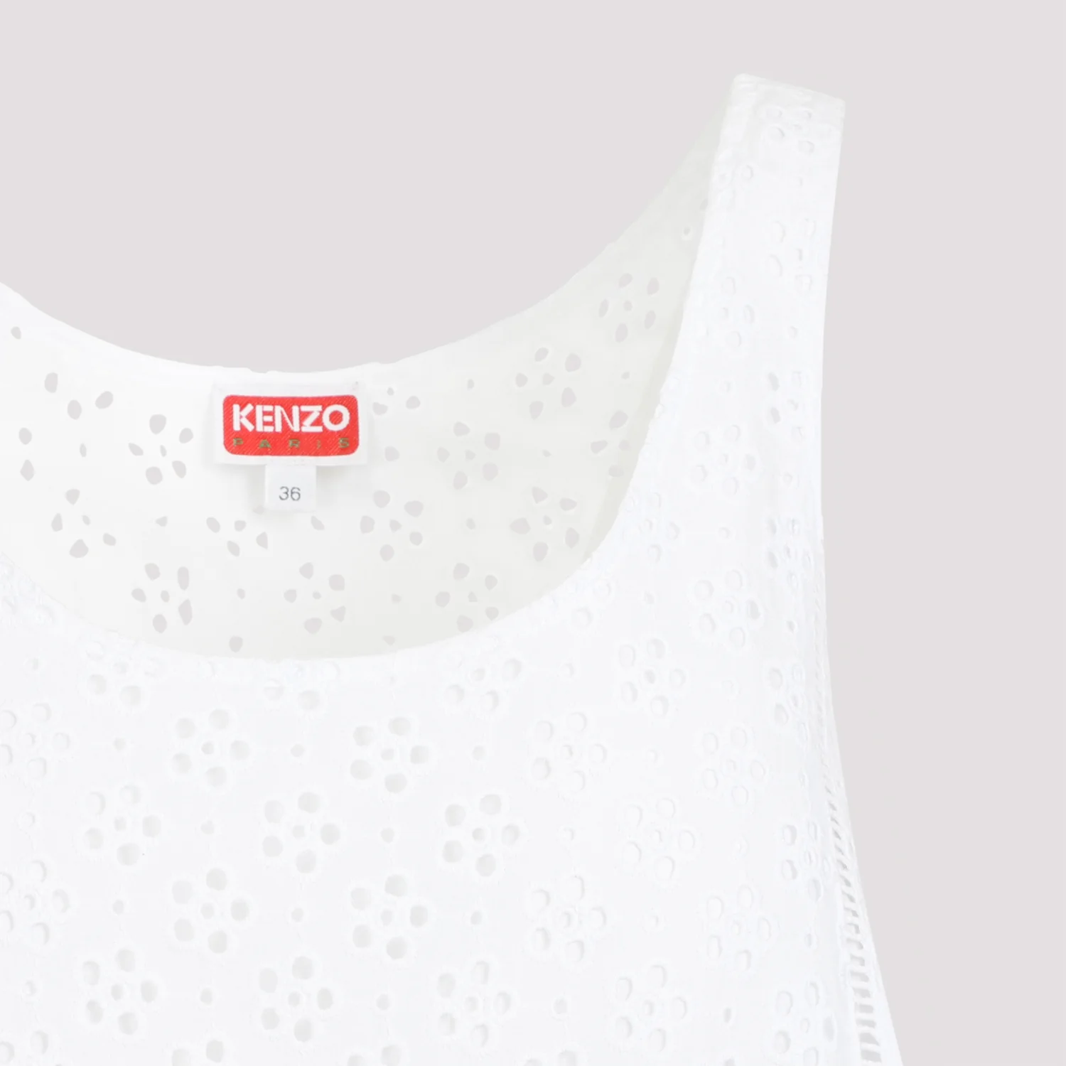Kenzo Broderie-anglaise Sleeveless Minidress - Image 6