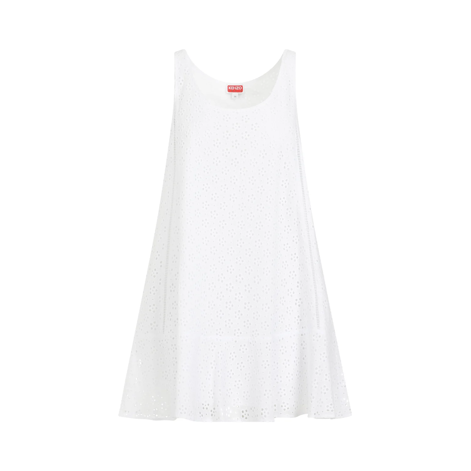 Kenzo Broderie-anglaise Sleeveless Minidress - Image 7
