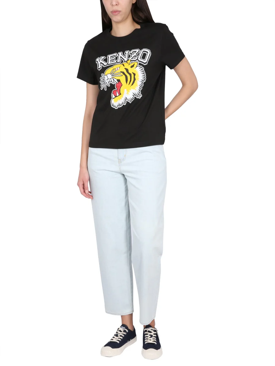 KENZO Carrot Fit Cotton Denim Jeans - Image 2