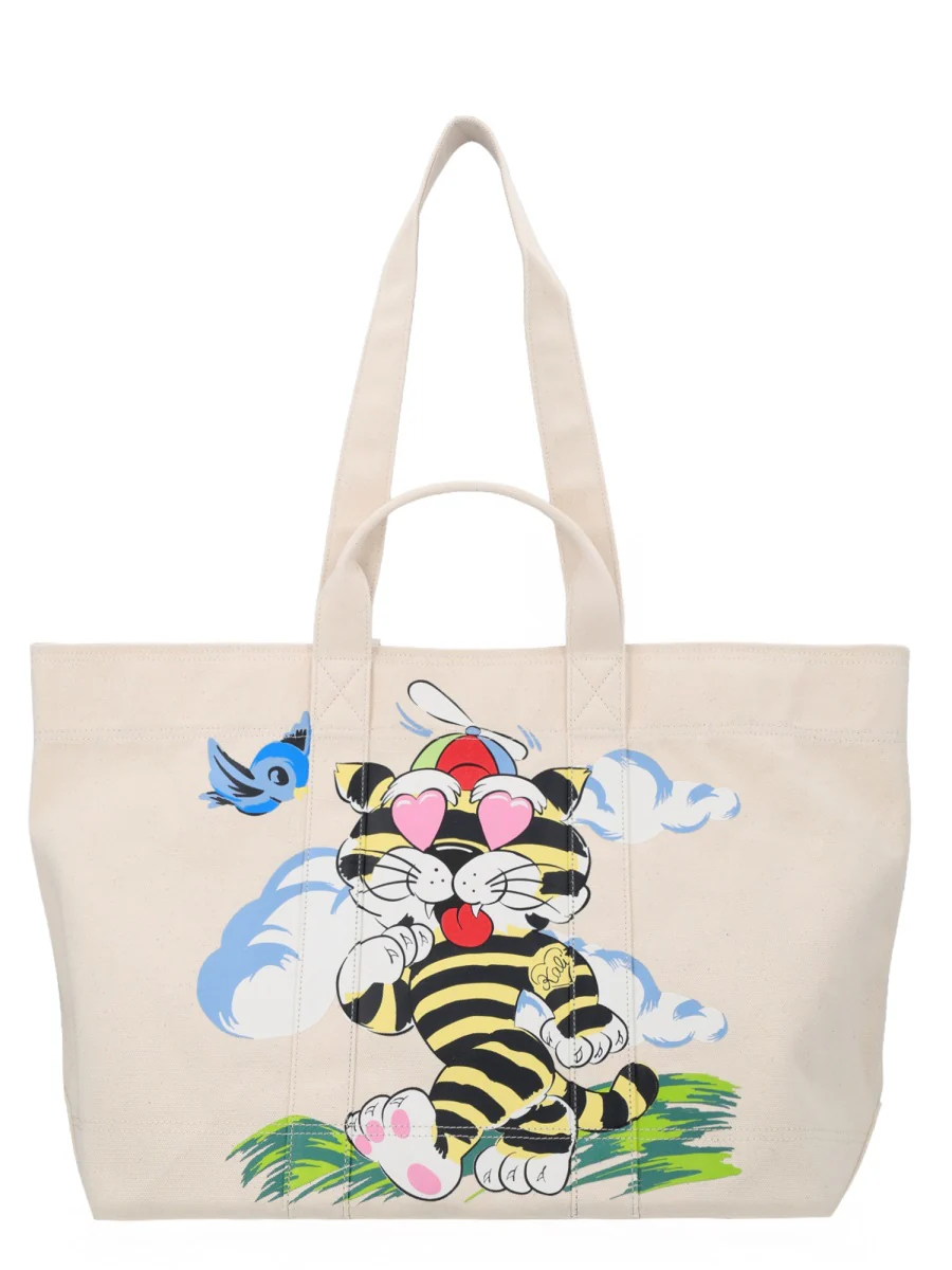 KENZO 'Cartoon' Large Tote Bag in Canvas - Image 4
