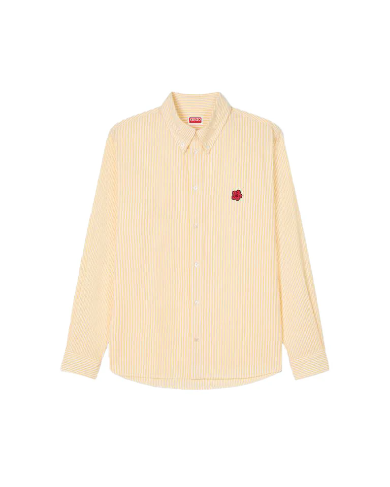 Kenzo Casual Button-Down Shirt with Floral Embroidery for Men