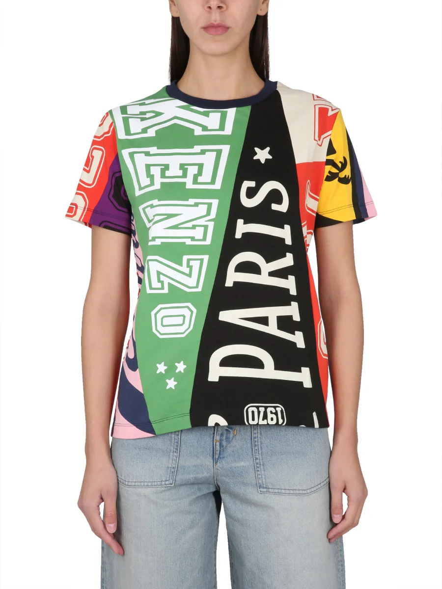 KENZO Flag Logo-print Cotton T-shirt