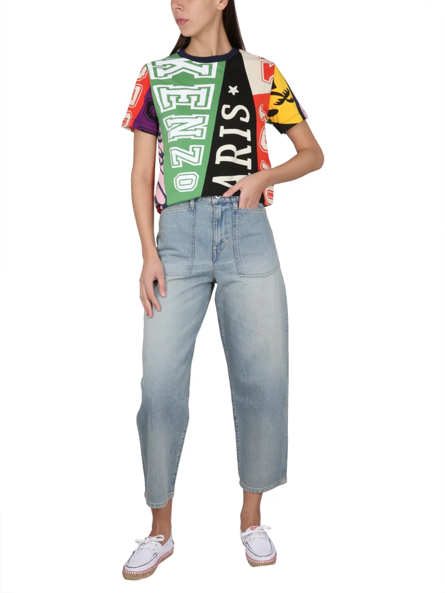 KENZO Flag Logo-print Cotton T-shirt - Image 2