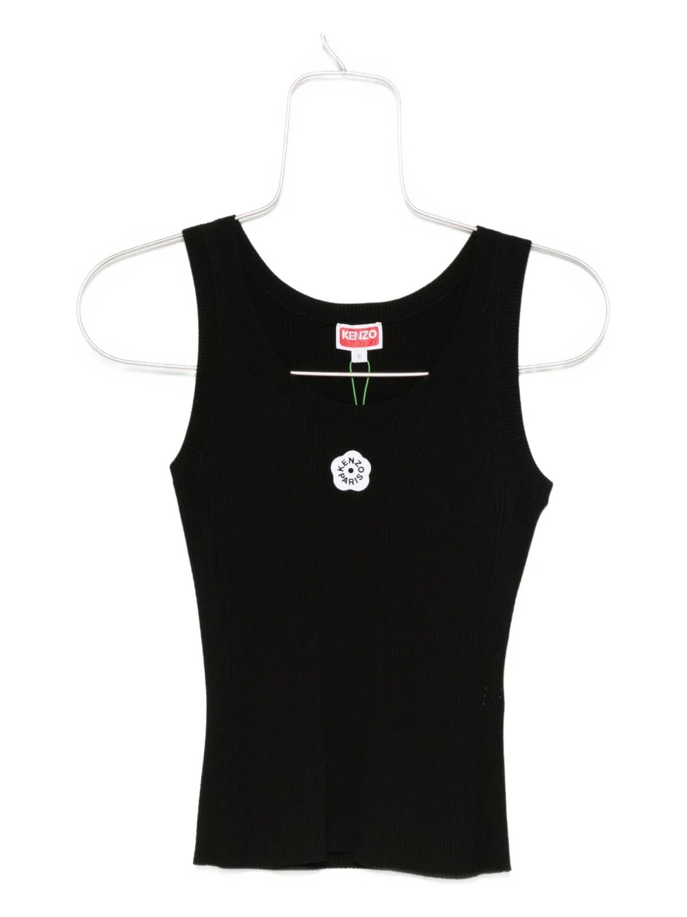 Kenzo Floral Embellished Sporty Ribbed Top - Size S