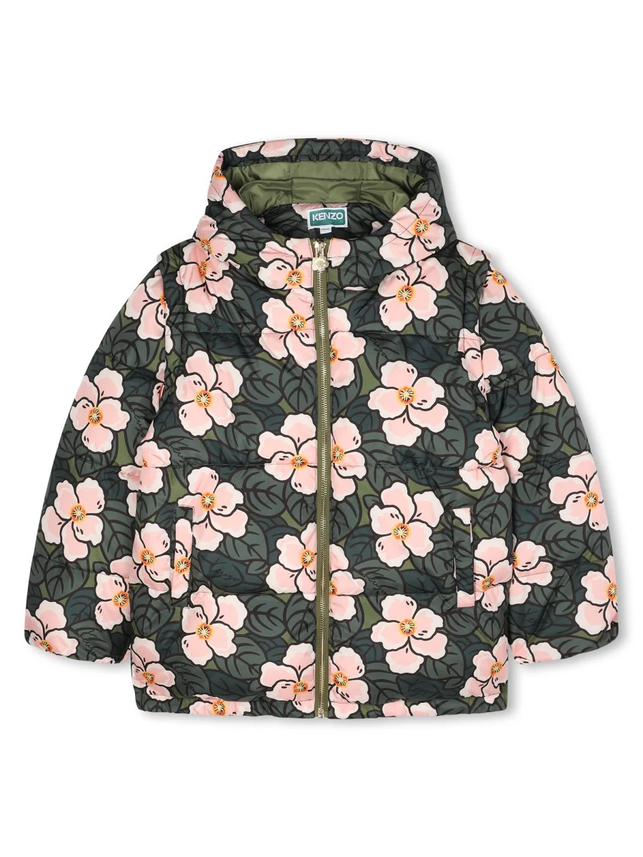 KENZO Kids Floral-print Puffer Jacket
