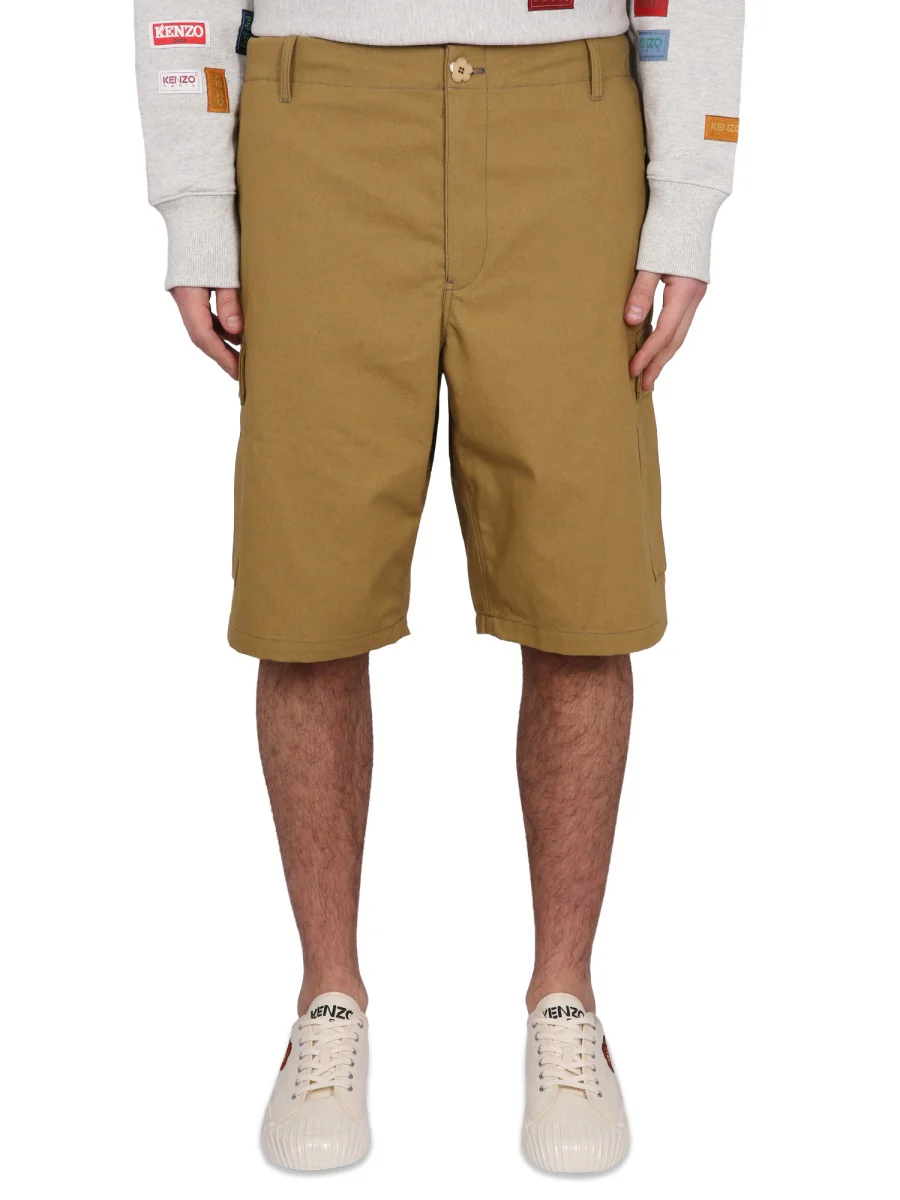 Kenzo Men's Cotton Cargo Workwear Short