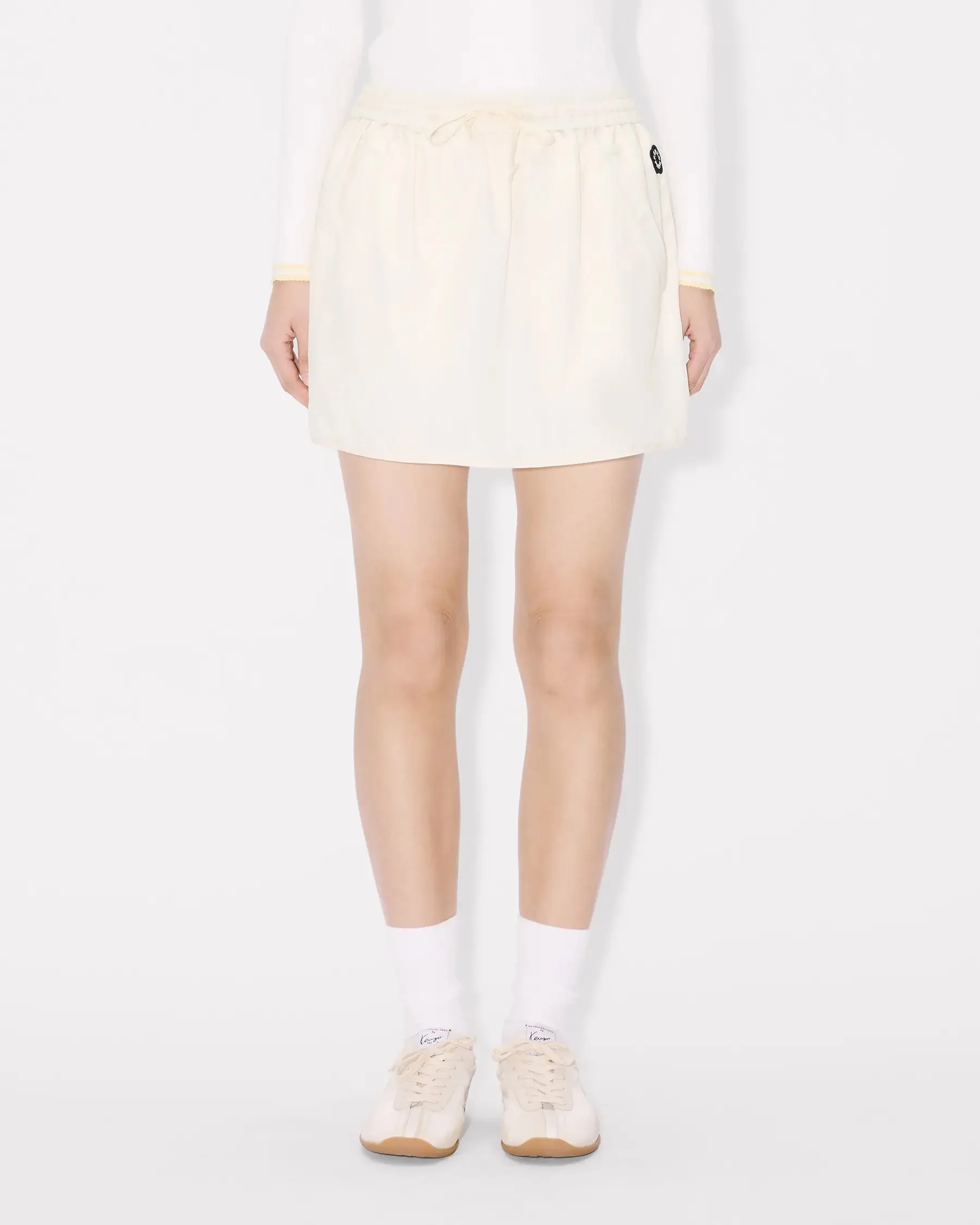 Kenzo Mini Waist-Tie Skirt with Pockets - Image 3