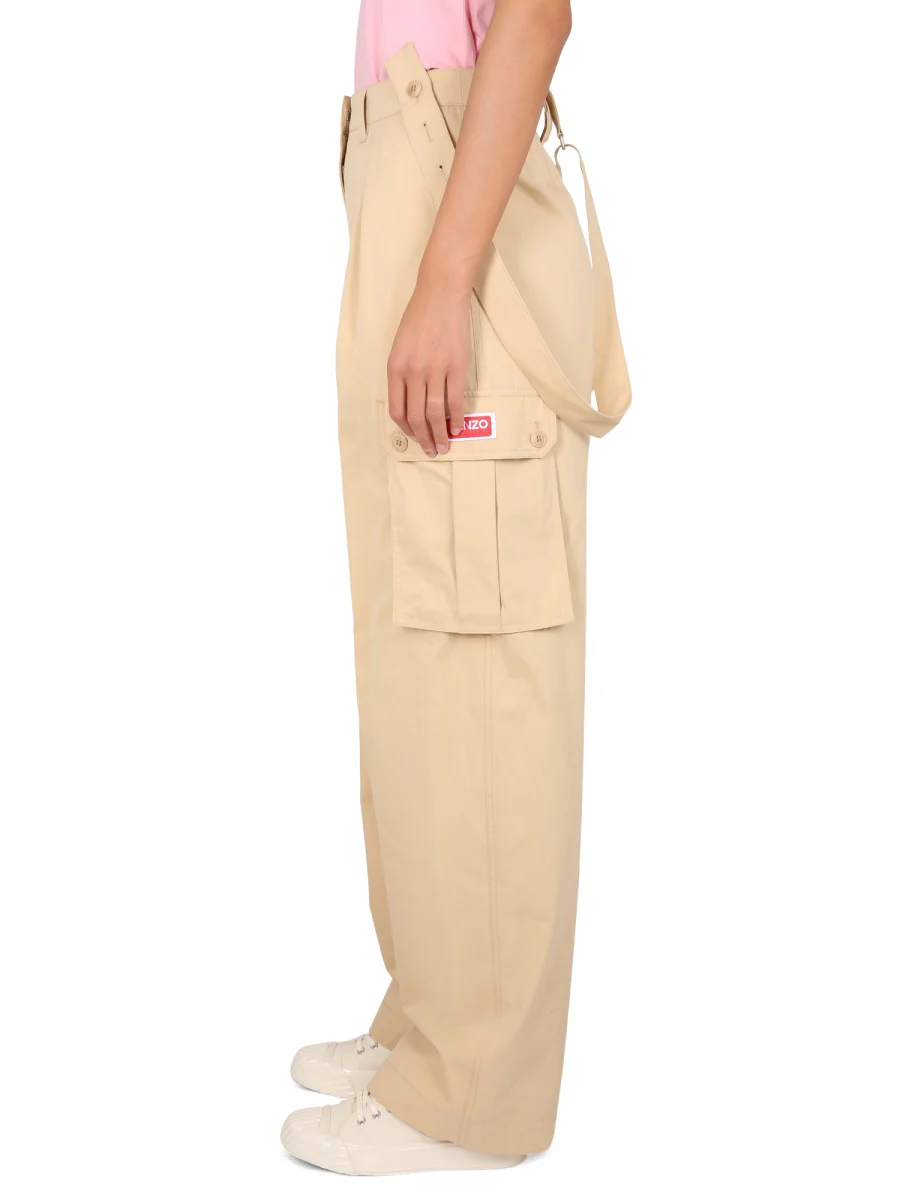KENZO Straight-leg Braces Cargo Trousers - Image 3