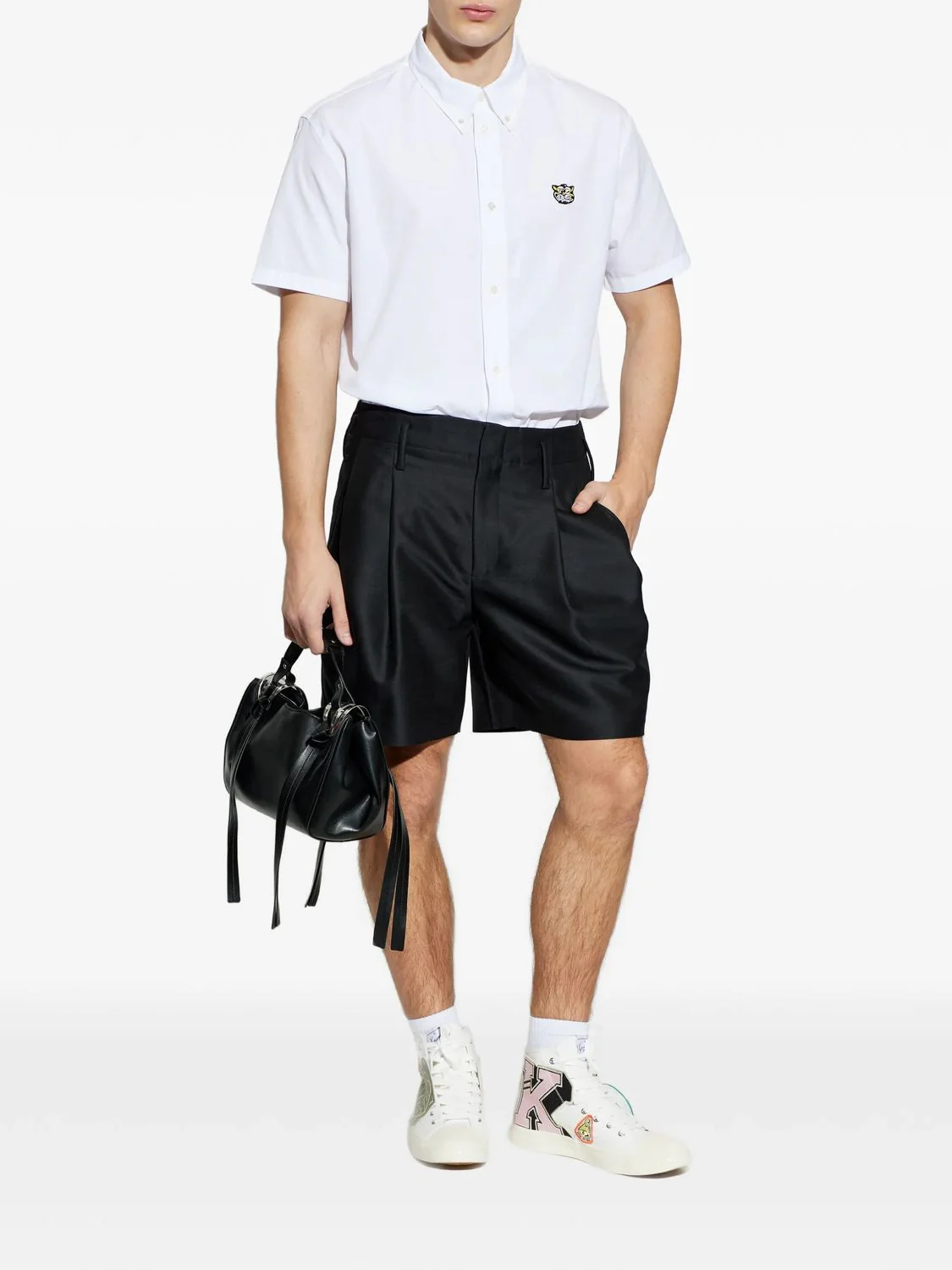KENZO Tailored Short in Virgin Wool and Silk - Image 4