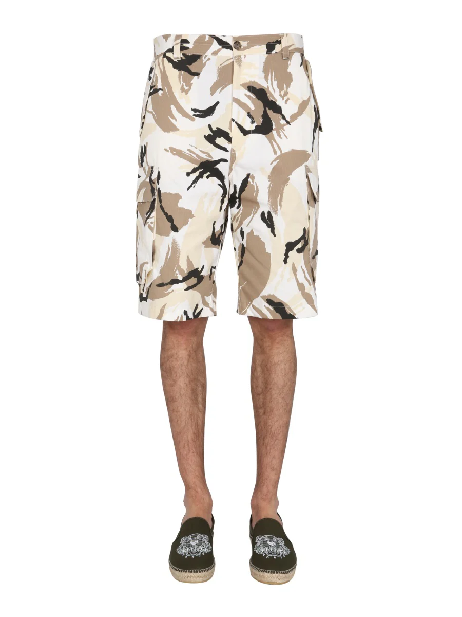 KENZO Tropic Camo Bermuda Cargo Shorts
