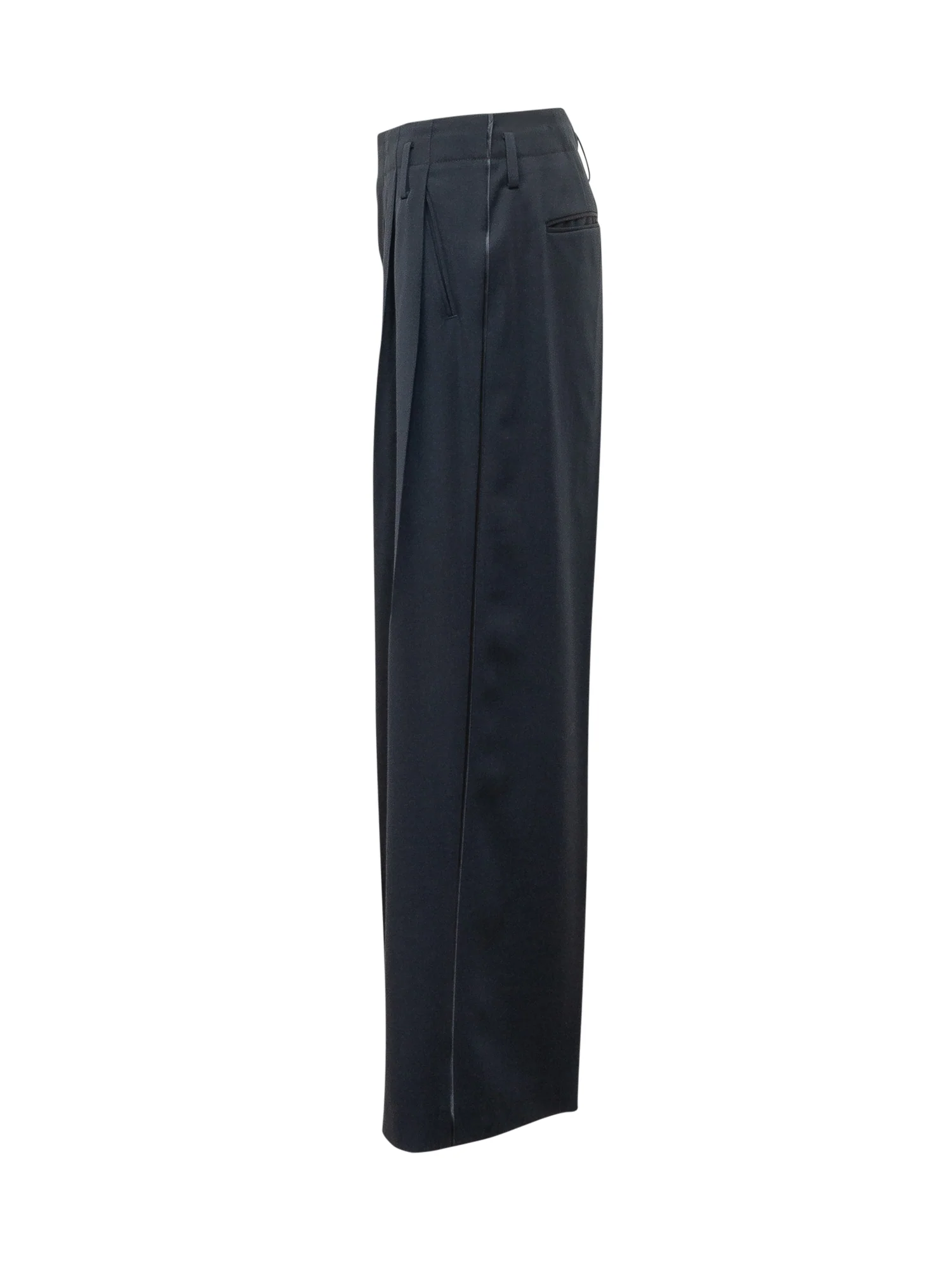 Kenzo Wide Leg Trousers with Front Pleat - Image 3