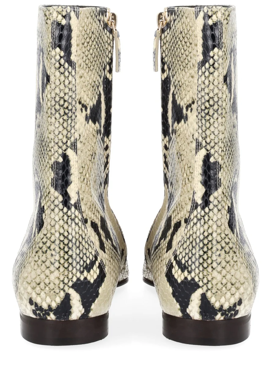 KHAITE Colt Snake-effect Leather Ankle Boots - Image 2