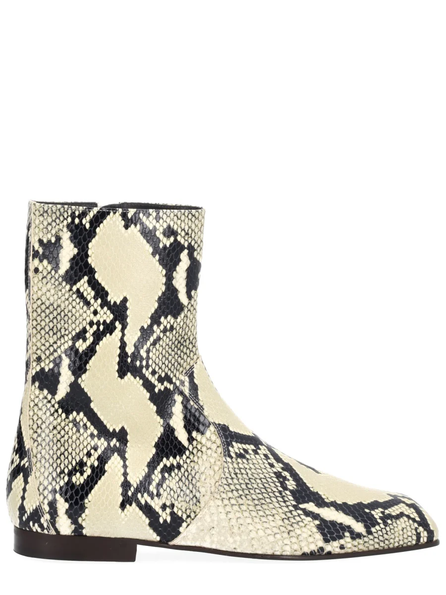 KHAITE Colt Snake-effect Leather Ankle Boots - Image 3