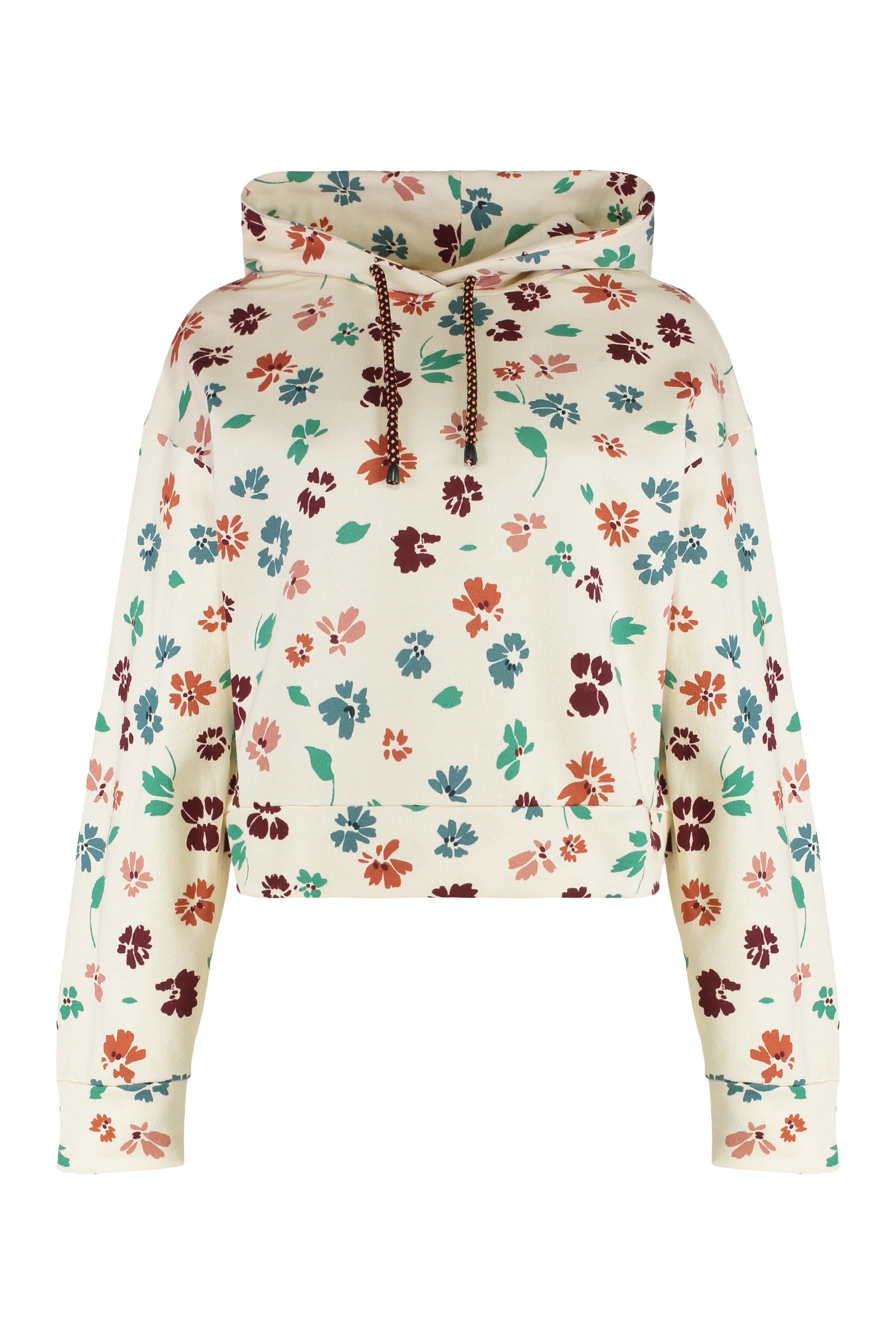 Kristina Ti Women's Mini Floral Print Cotton Hoodie