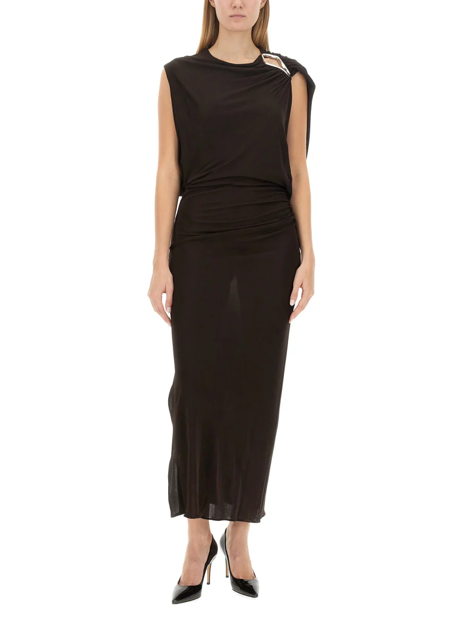 LANVIN Brooch-detail Maxi Dress - Image 2