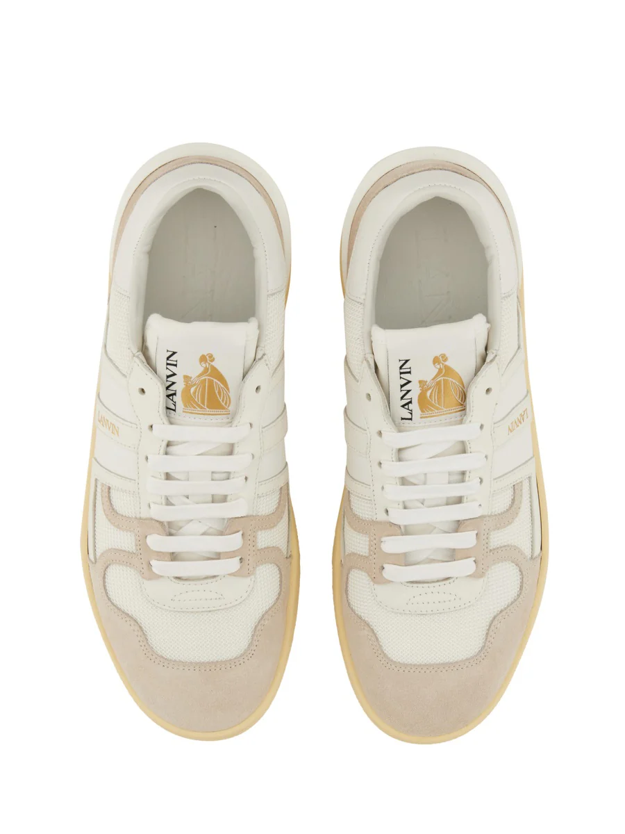LANVIN Clay Sneakers in Mesh and Leather - Image 4